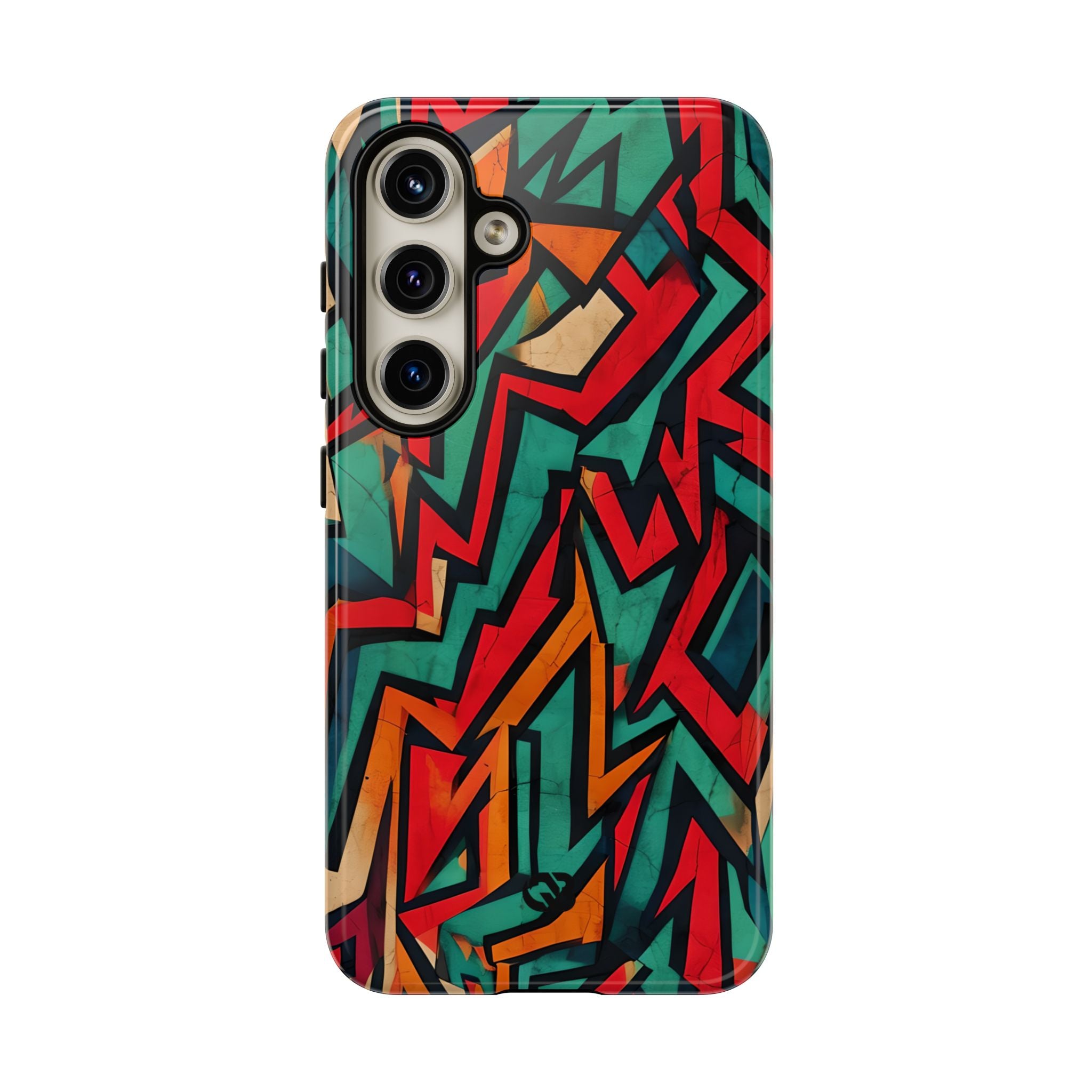 Jagged Teal Static · Tough Phone Case for Samsung