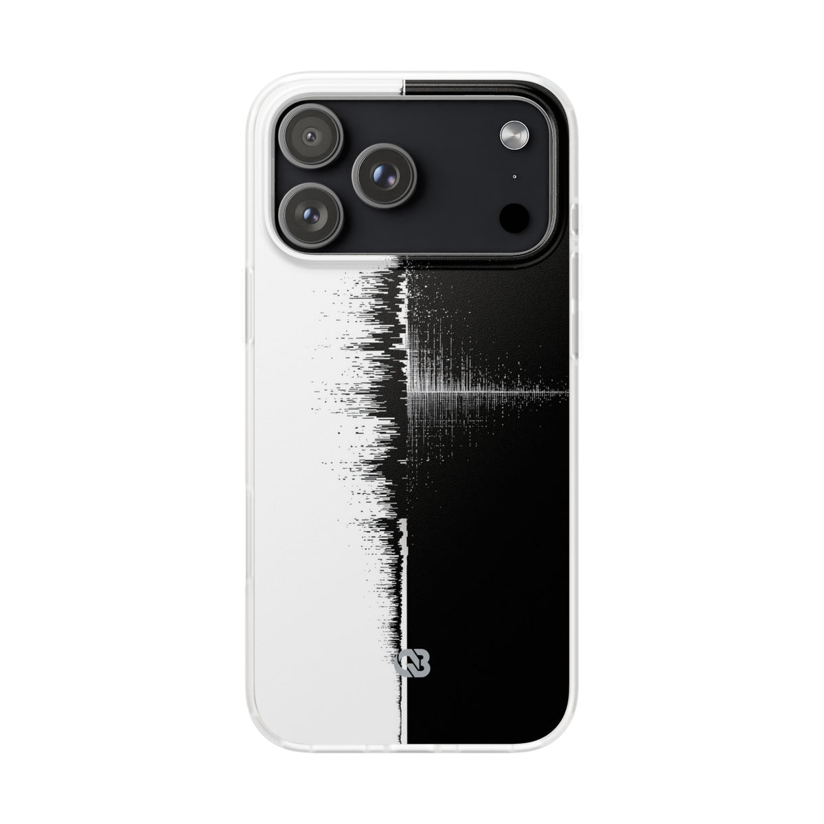Black Lite Phone Case for iPhone - Static Signal Split