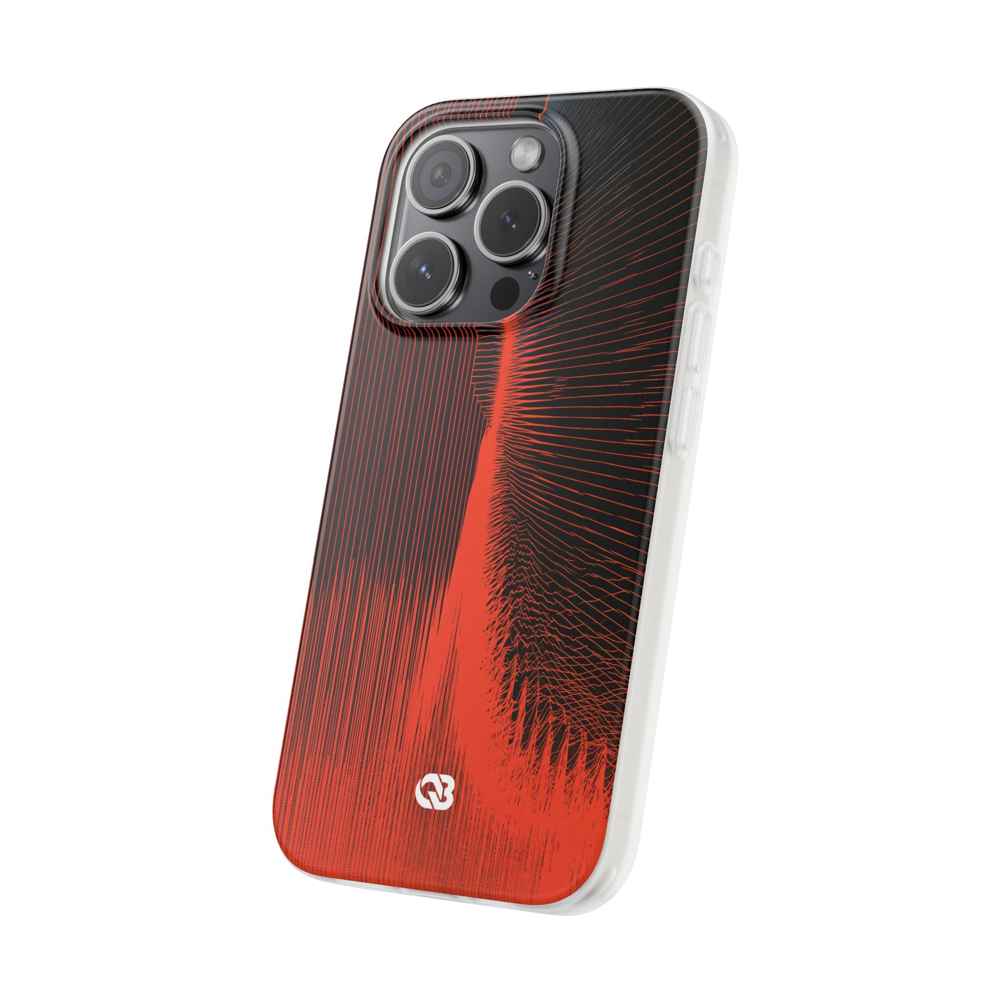 Red Lite Phone Case for iPhone - Crimson Frequency Pulse