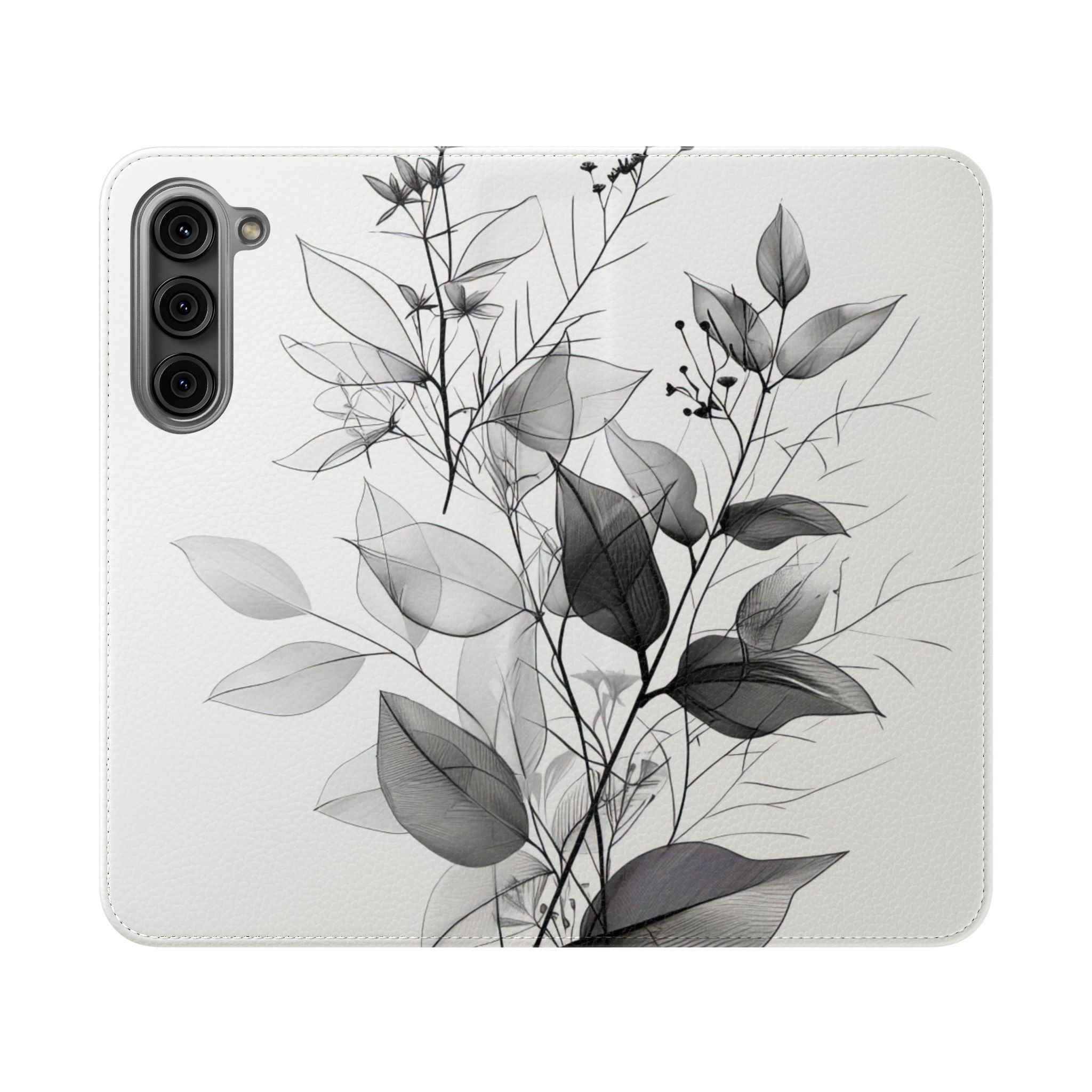Silver Leaves - Samsung S23+ Case - Wallet