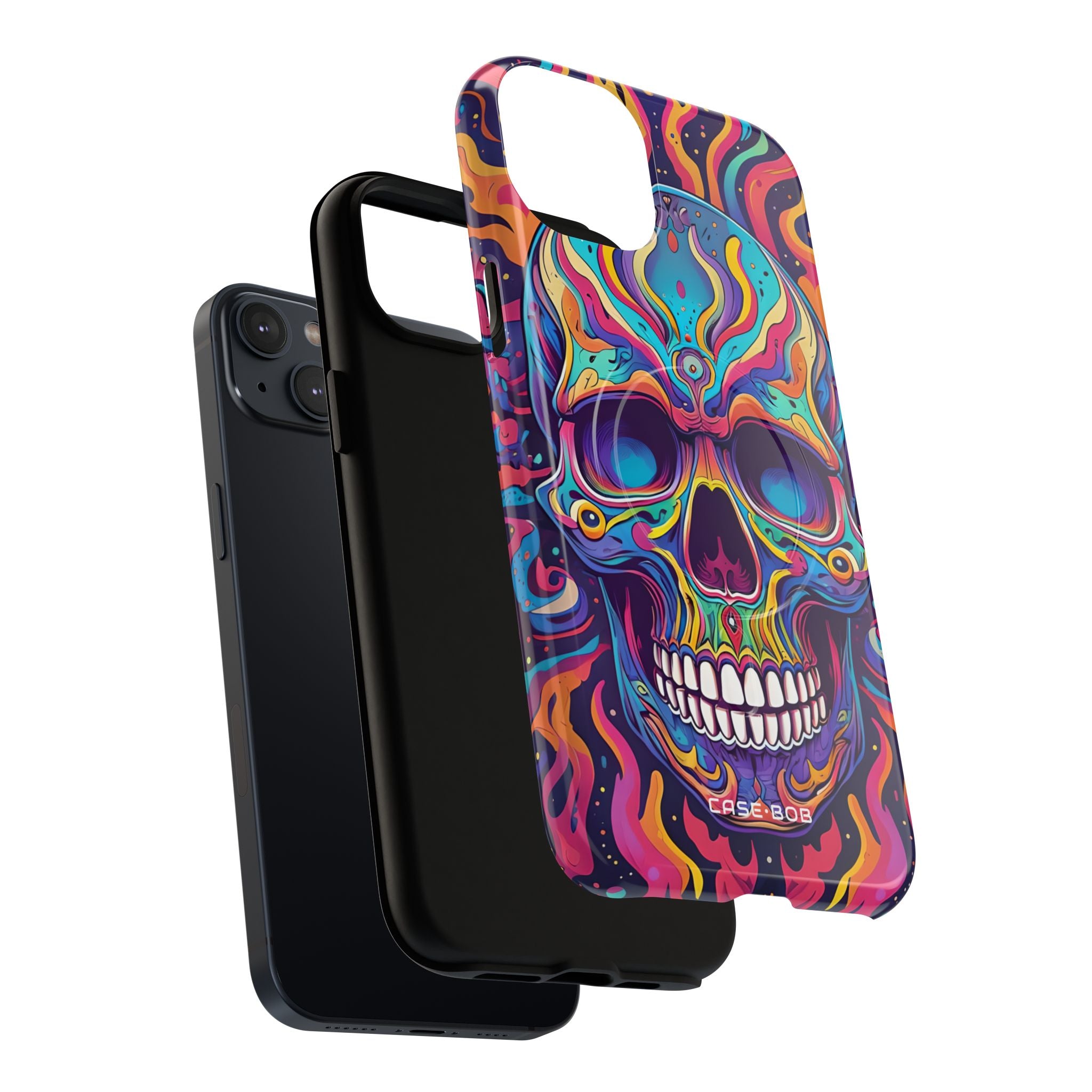 Flaming Skull iPhone 14 Plus Skal - Tough+