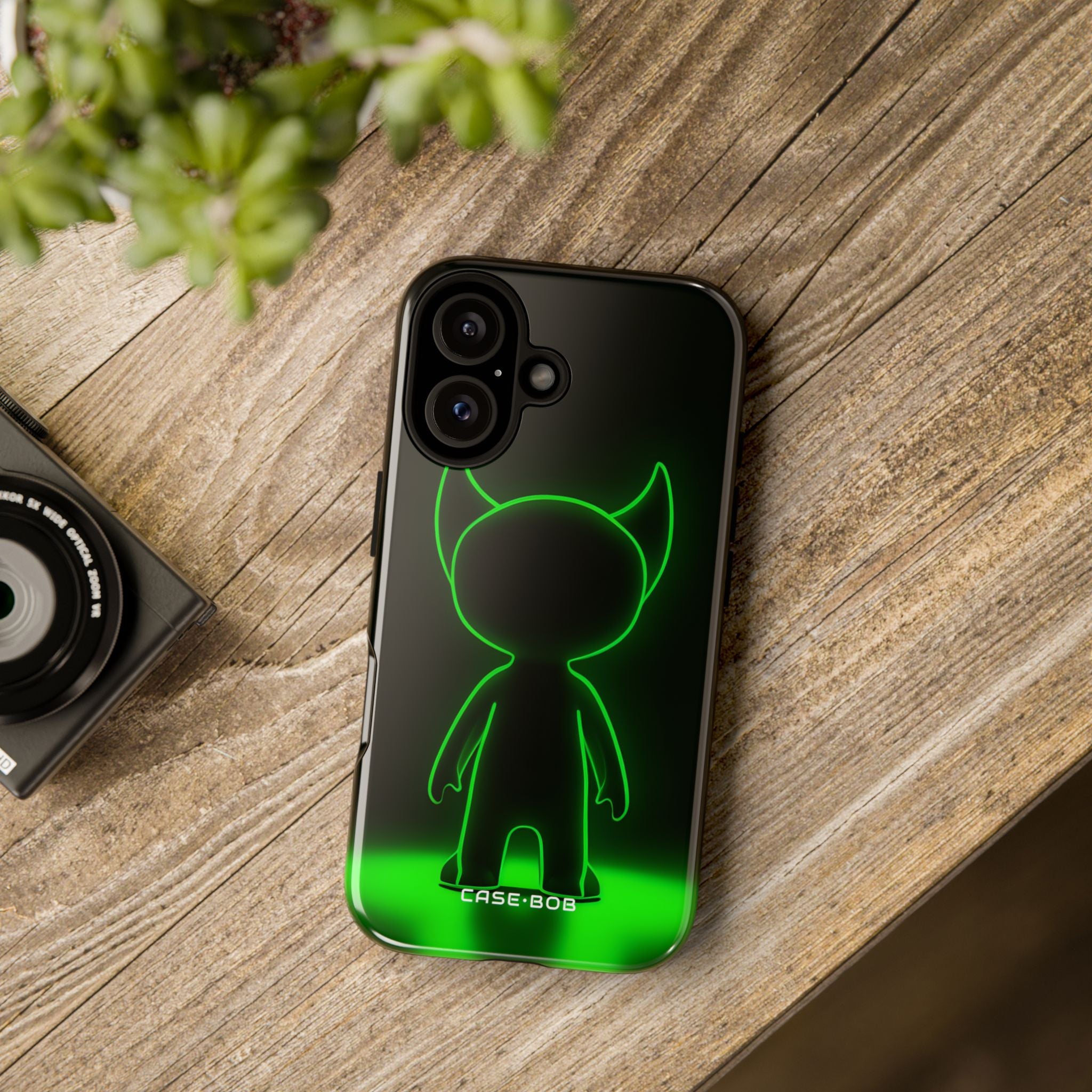 Neon Horned Glow iPhone 16 Case - Tough