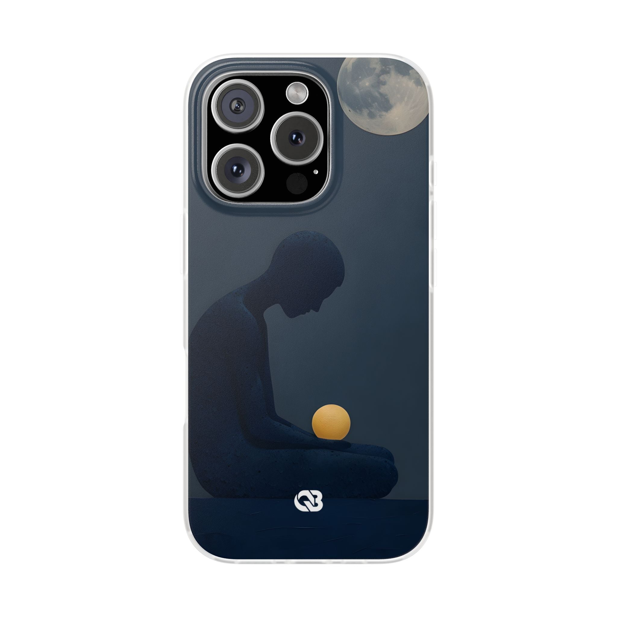 Obsidian Lunar Orb · Soft Phone Case for iPhone