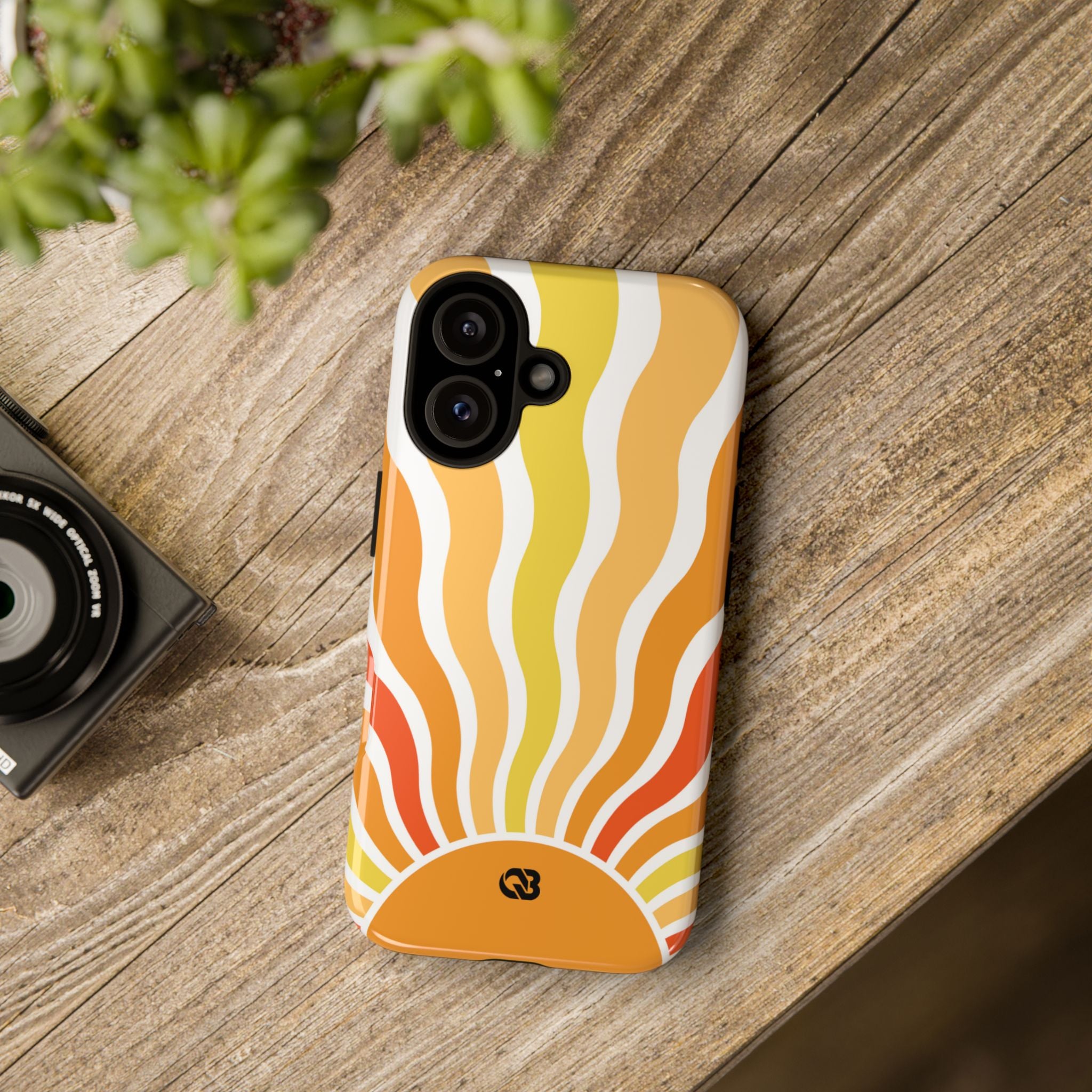 Amber Solar Waves · Tough Phone Case for iPhone
