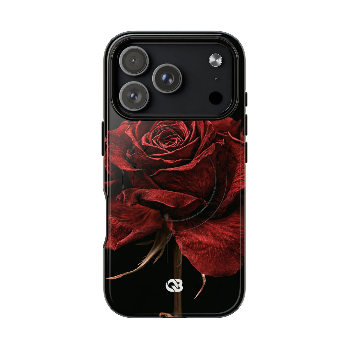 Crimson Noir Rose · Tough 2.0 Magnetic Phone Case for iPhone · Black
