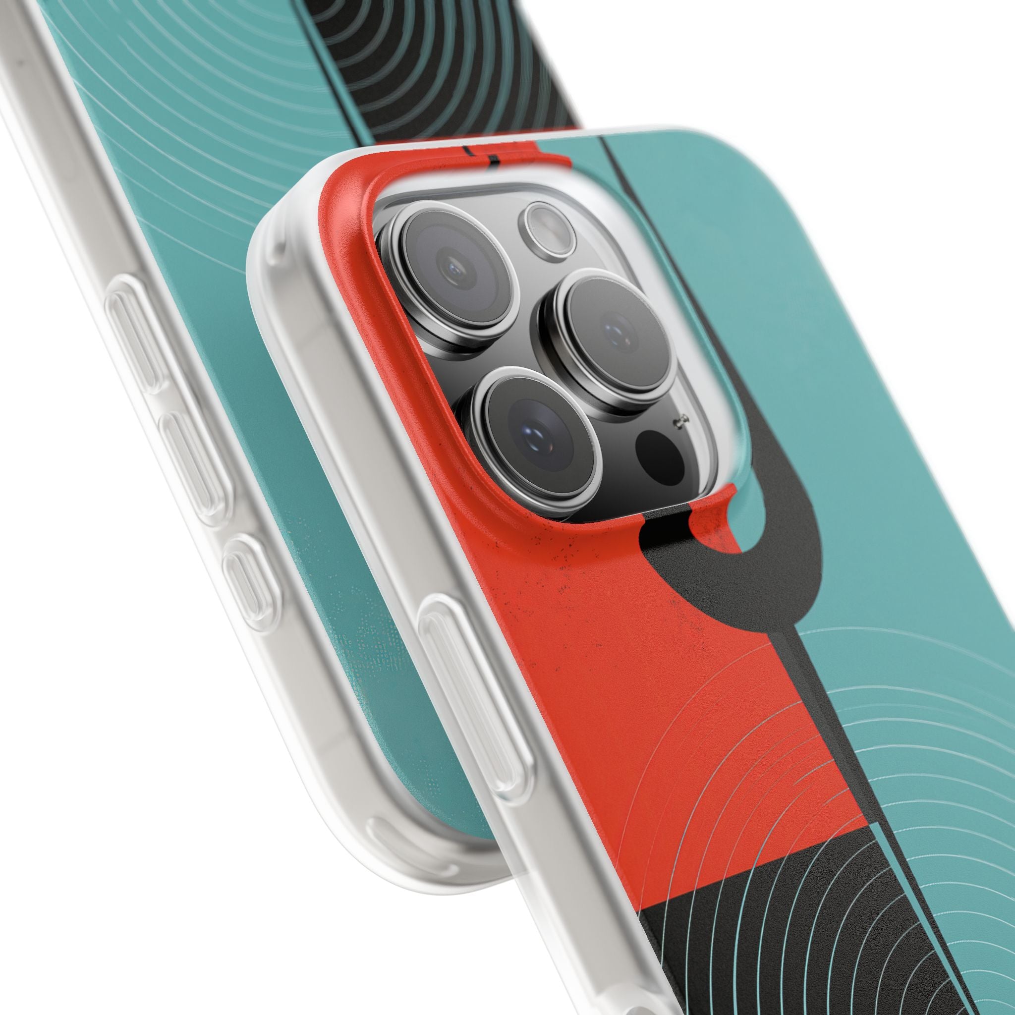 Teal Lite Phone Case for iPhone - Sonic Static Split