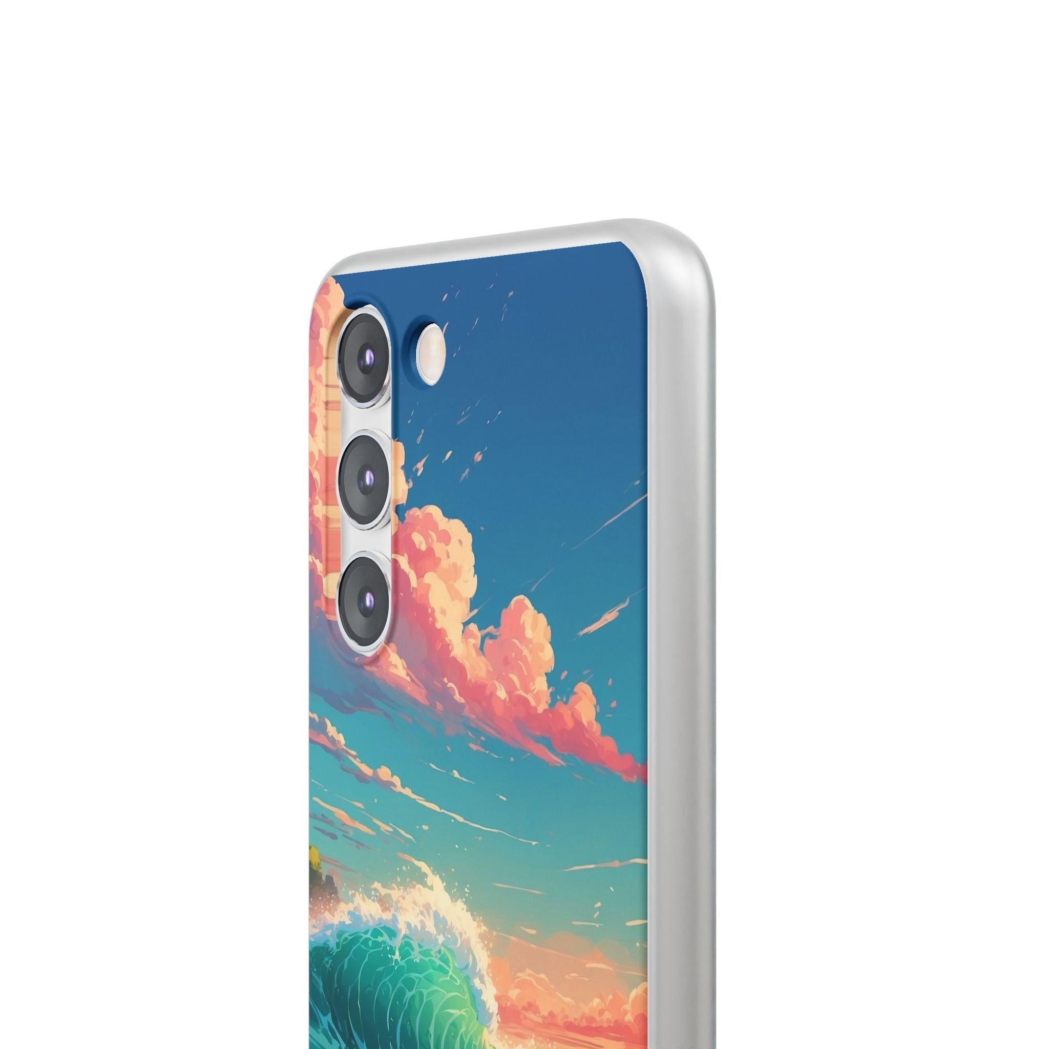 Turkoosi Curl Samsung S23 -pehmeä suojakotelo