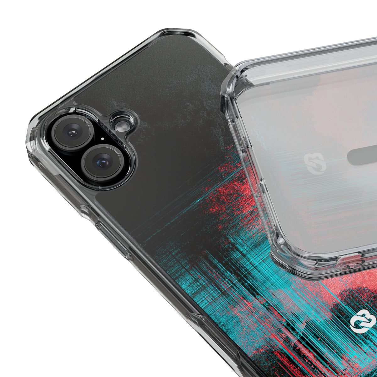 Digital Signal Drift · Clear Impact Magnetic Phone Case for iPhone · Black