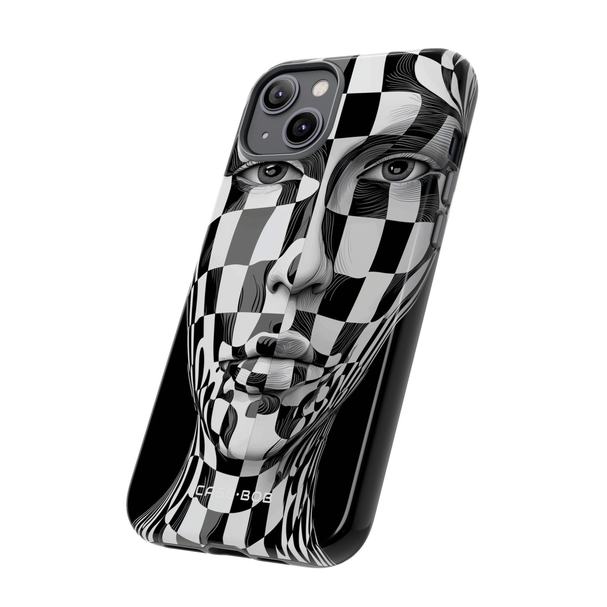 Checkered Face iPhone 14 Plus Case - Tough