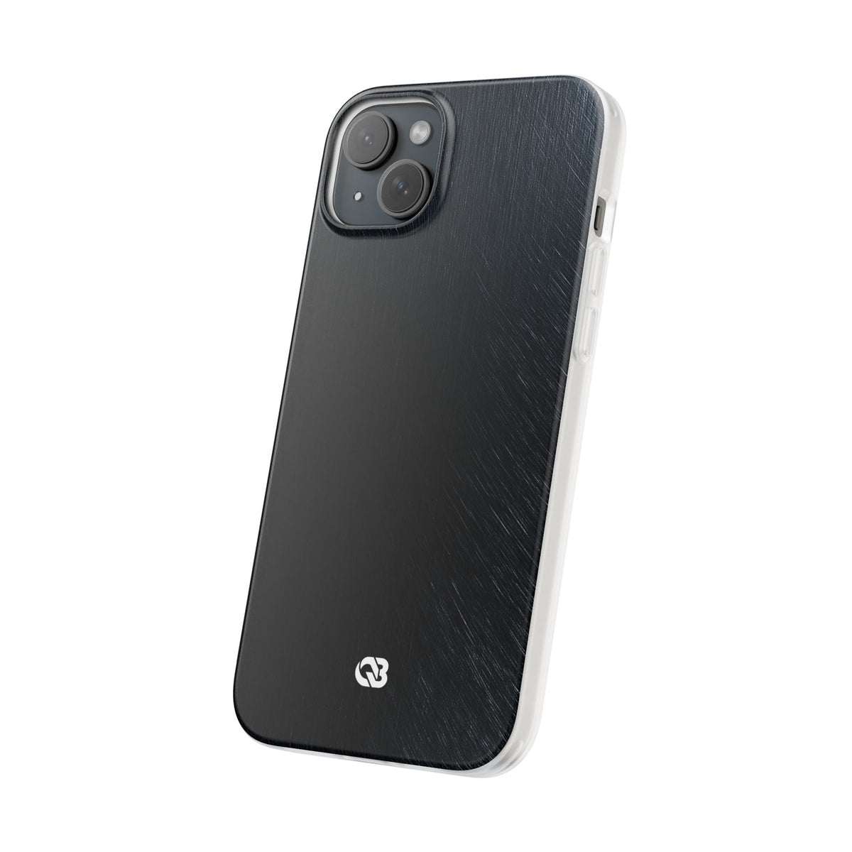 Black Lite Phone Case for iPhone - Midnight Brushed Grain