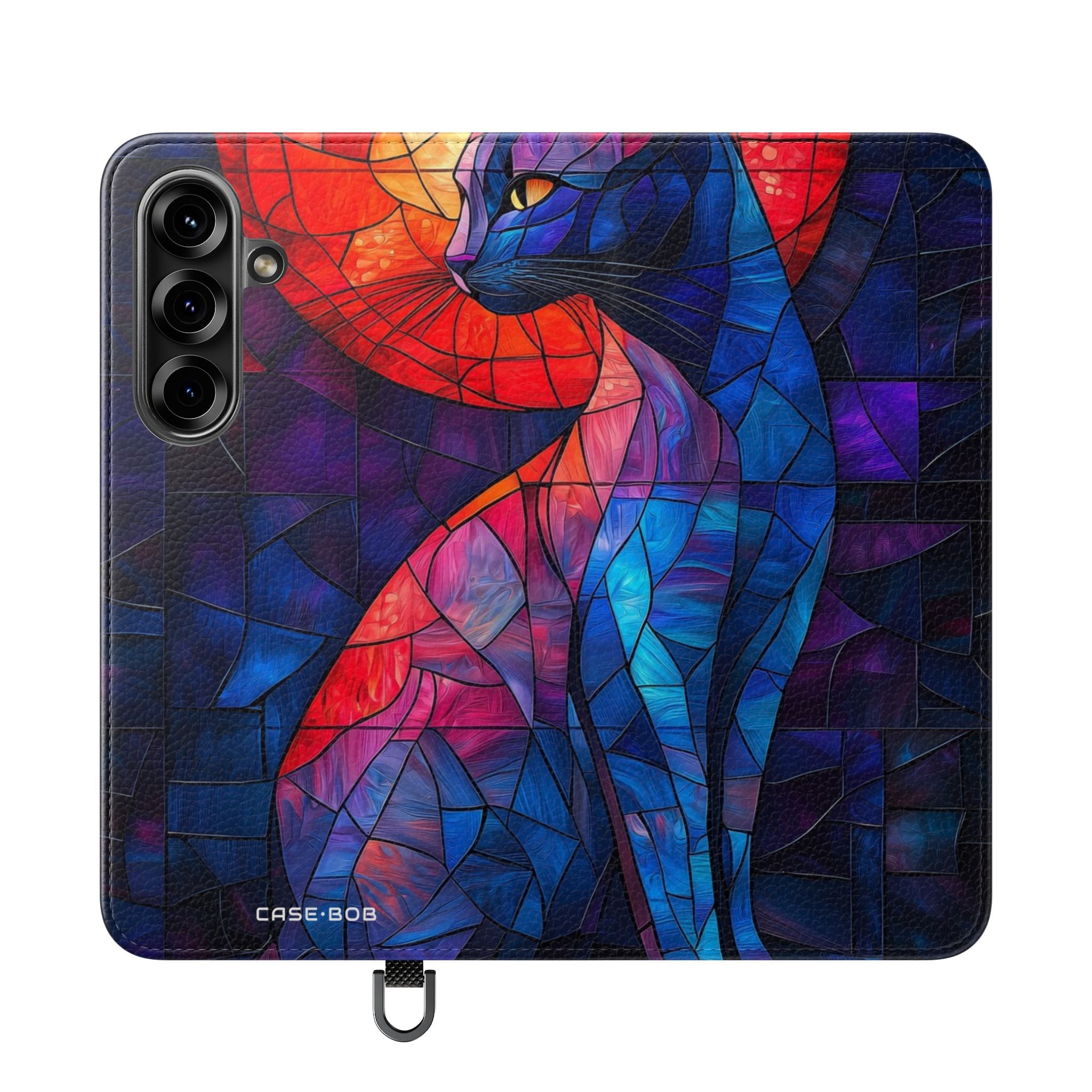 Stained Glass Cat - Samsung S25 Case - Wallet