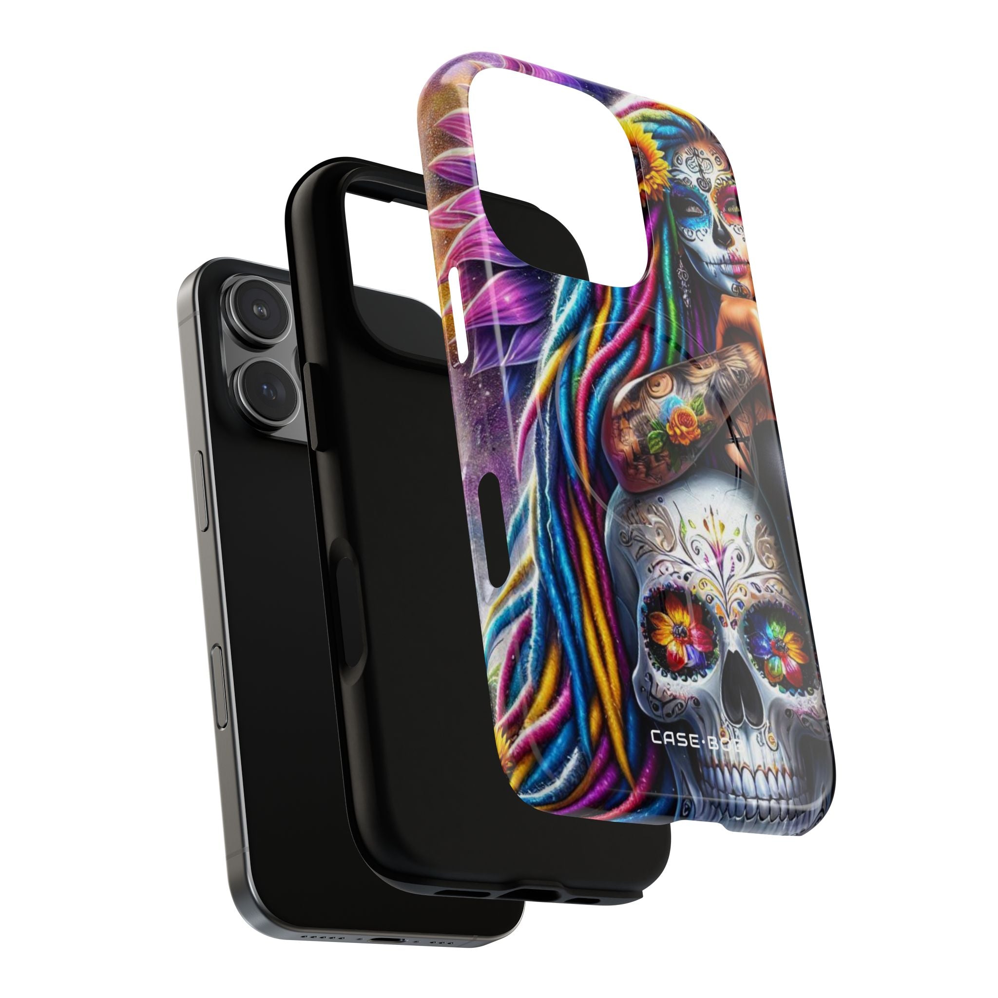 Sonnenblume Totenkopf Glow iPhone 16 Pro Case - Tough+