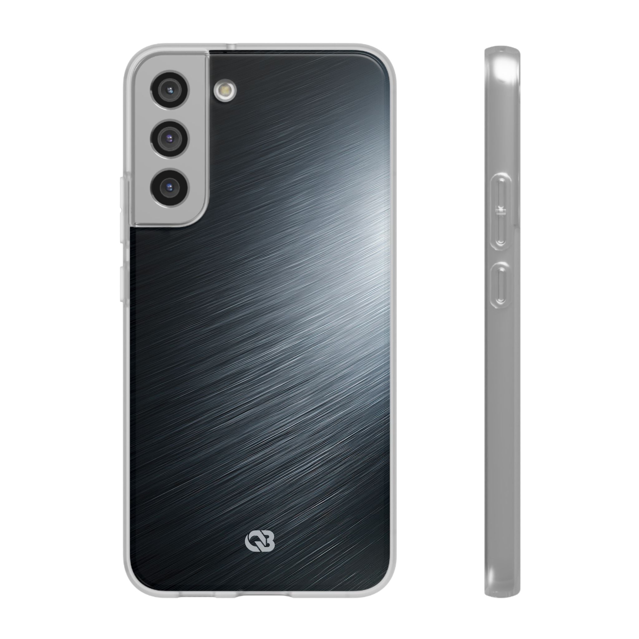 Grey Lite Phone Case for Samsung - Charcoal Brushed Steel