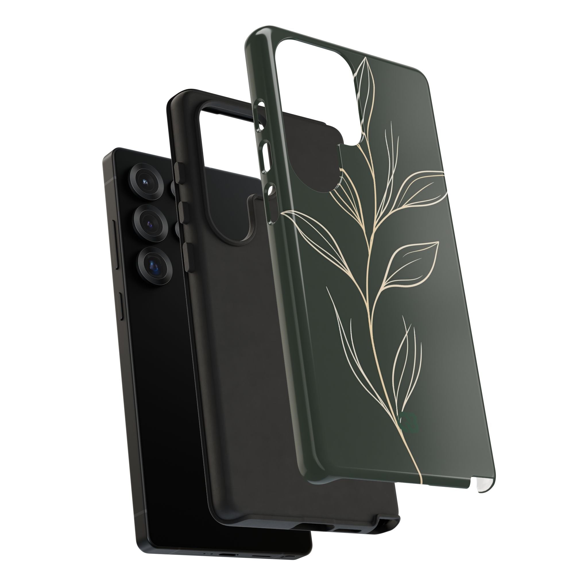 Green Tough Phone Case for Samsung - Deep Moss Willow