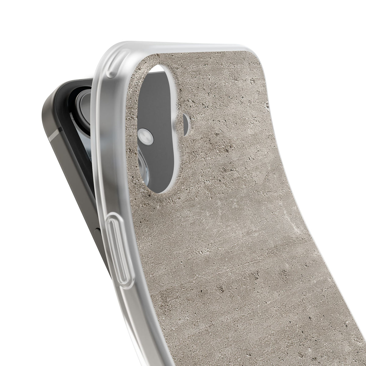 Grey Lite Phone Case for iPhone - Brutalist Stone Grit