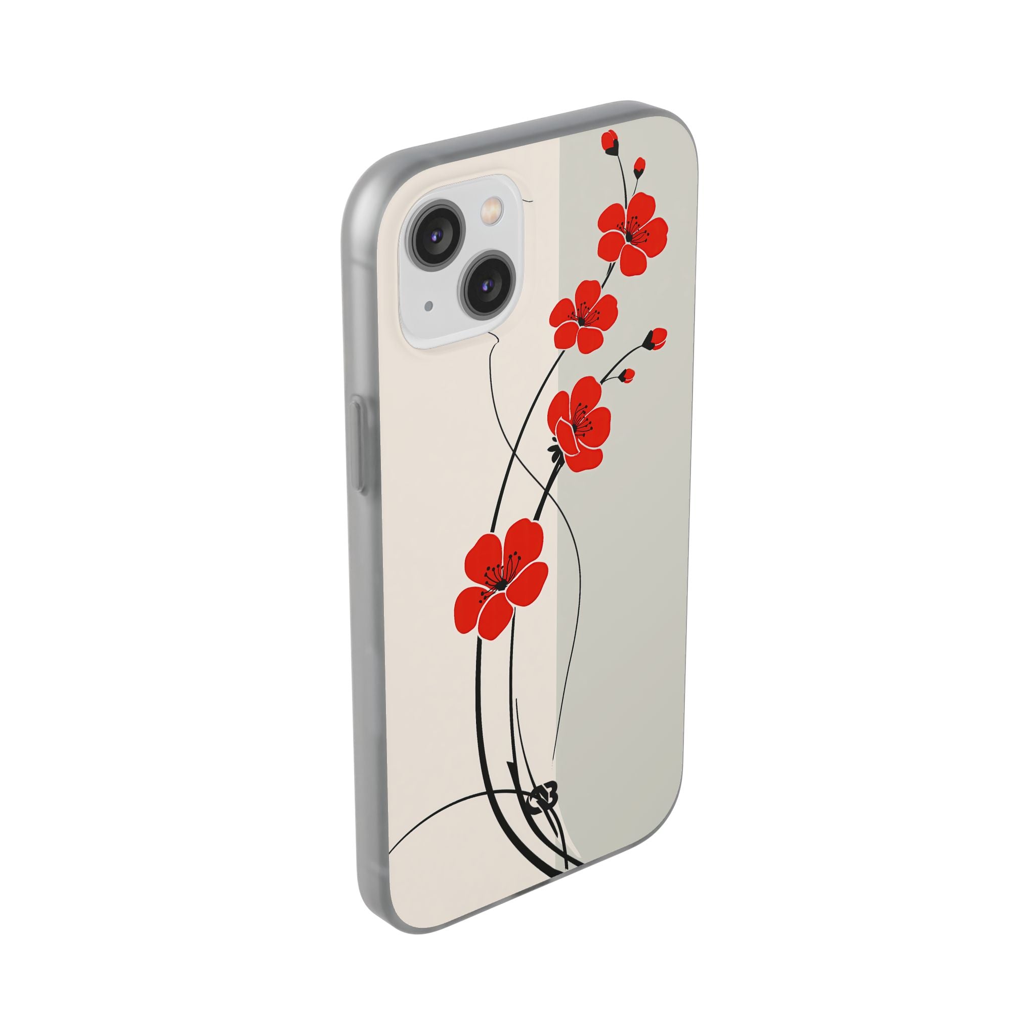 Red Lite Phone Case for iPhone - Crimson Plum Ink