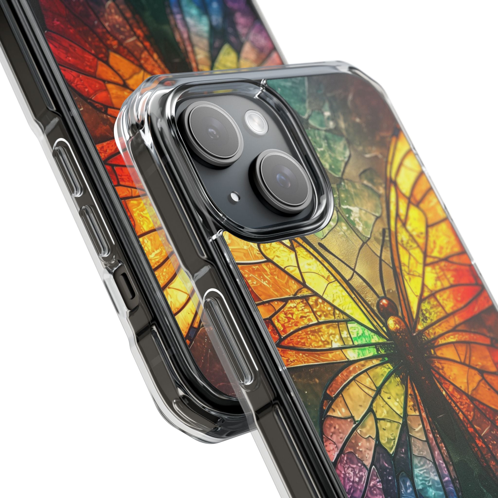 Mosaic Butterfly Glow iPhone 15 Case - Impact