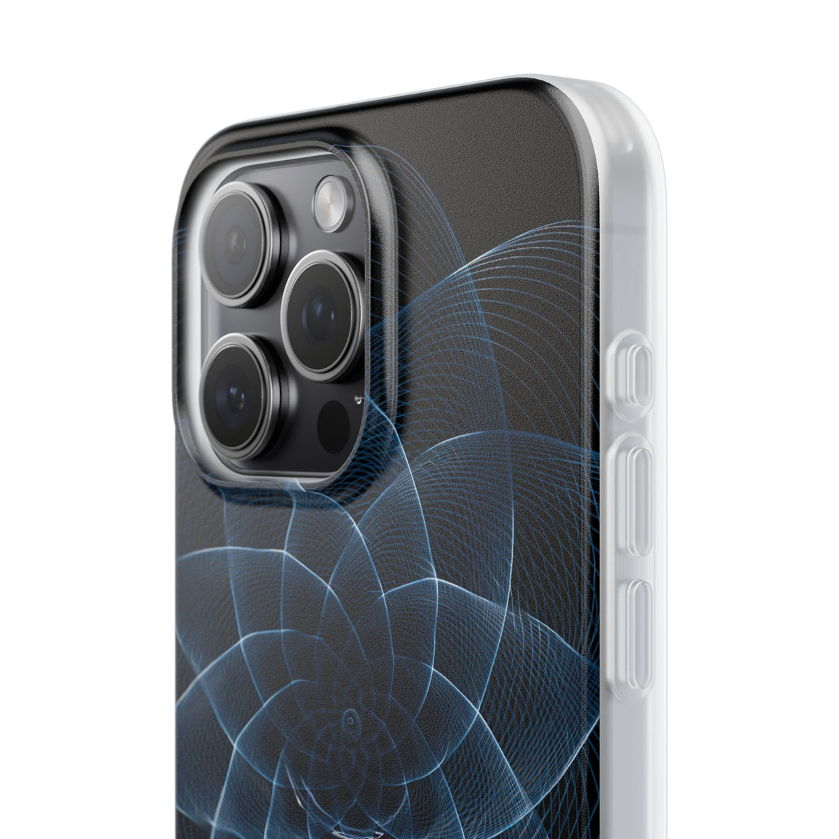 Blue Lite Phone Case for iPhone - Cobalt Geometric Bloom