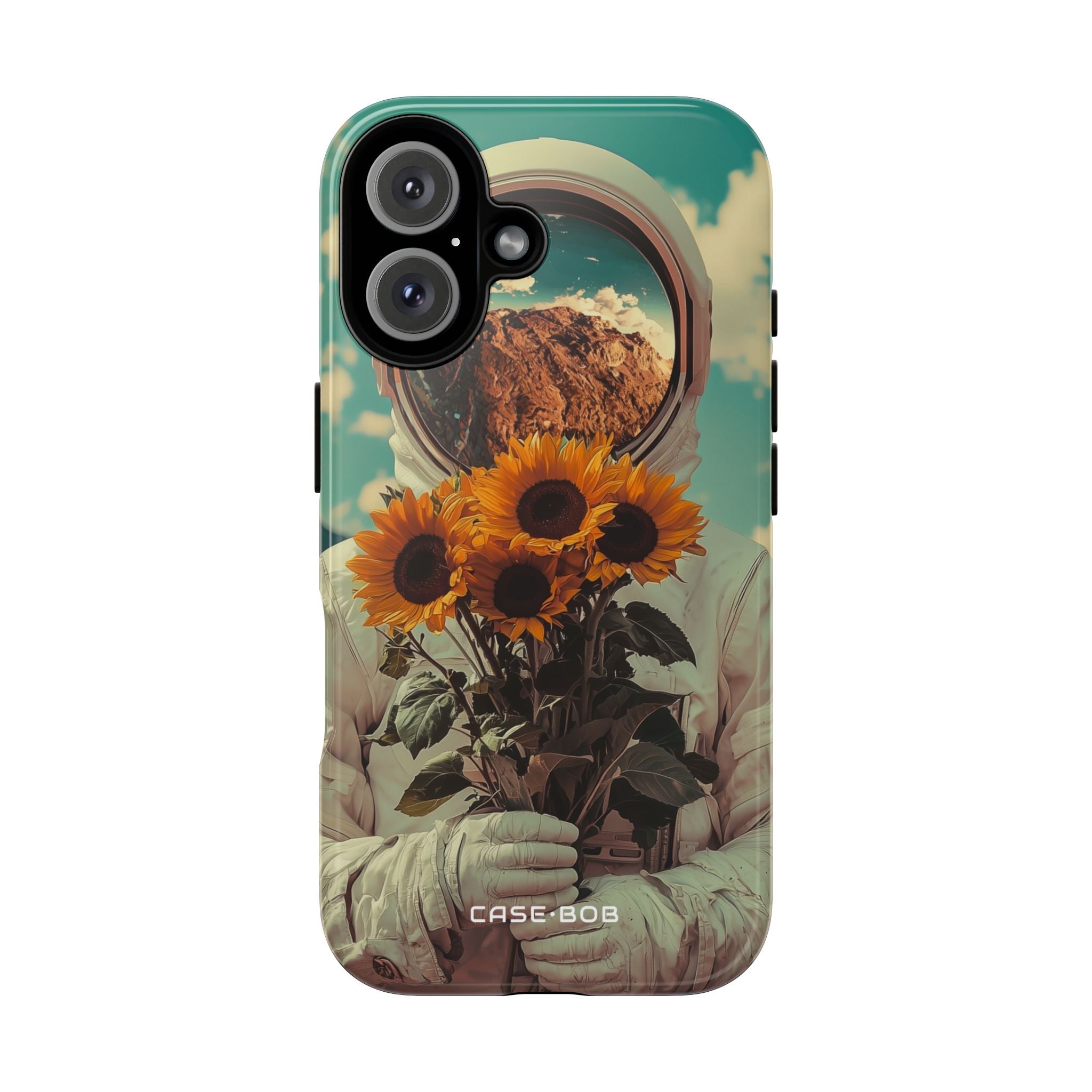 Sunflower Astronaut iPhone 16 Case - Tough