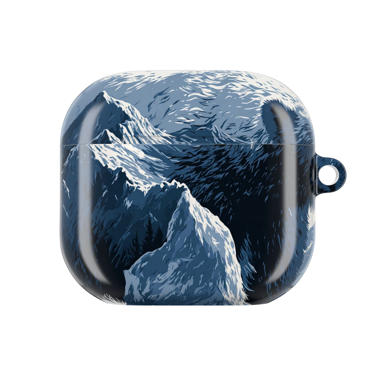Fjord Summit Bear · Hard Case for AirPods & AirPods Pro · Blue