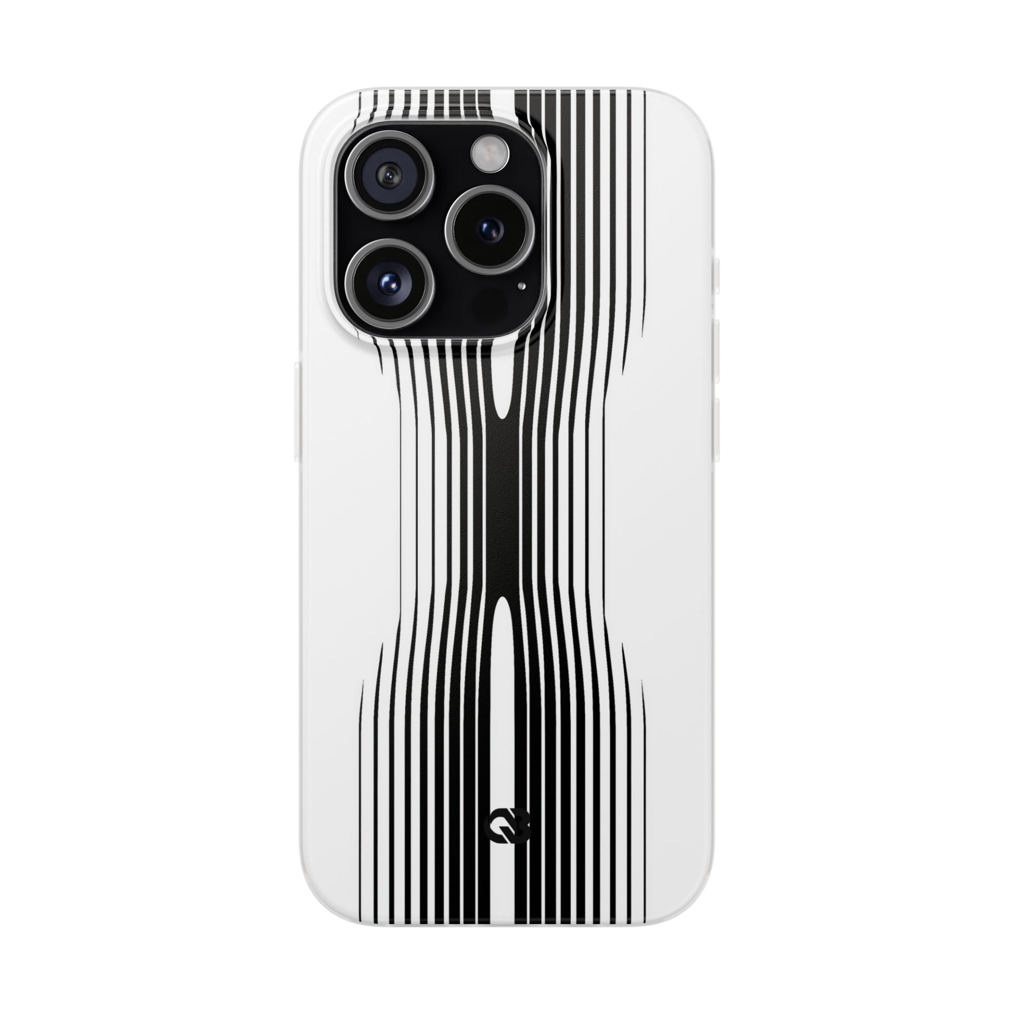 White Lite Phone Case for iPhone - Kinetic Mono Distortion