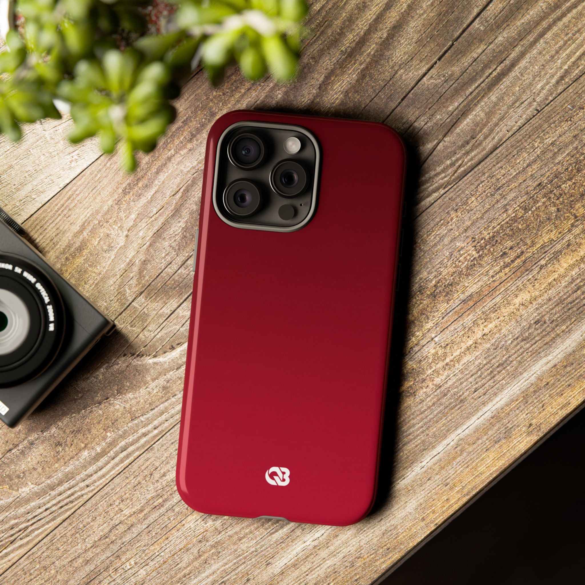 Red Tough Phone Case for iPhone - Crimson Velvet Fade