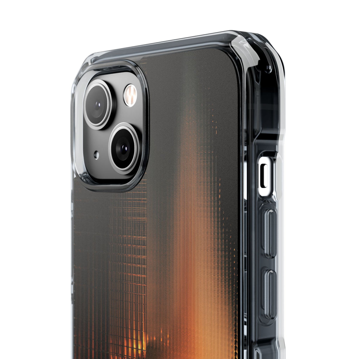 Luminous Grid · Clear Impact Magnetic Phone Case for iPhone · Black