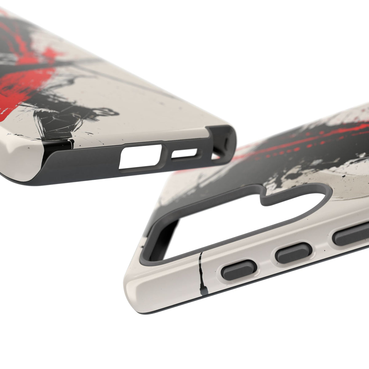 Crimson Sumi Slash · Tough Phone Case for Samsung · White