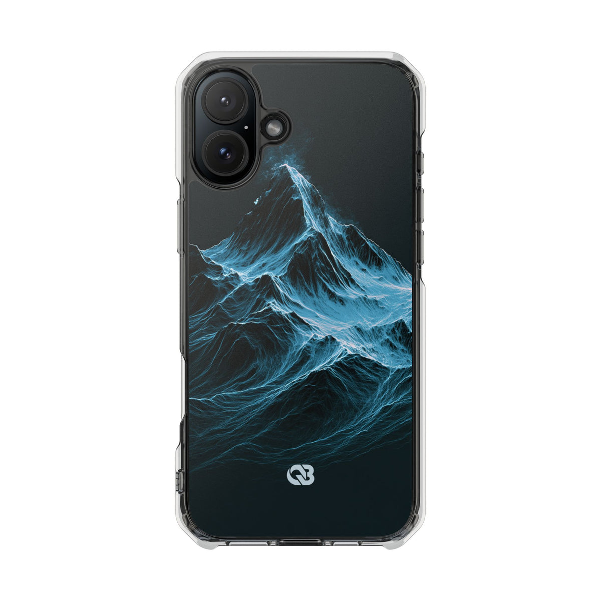 Nordic Frost Peak · Clear Impact Magnetic Phone Case for iPhone · Blue