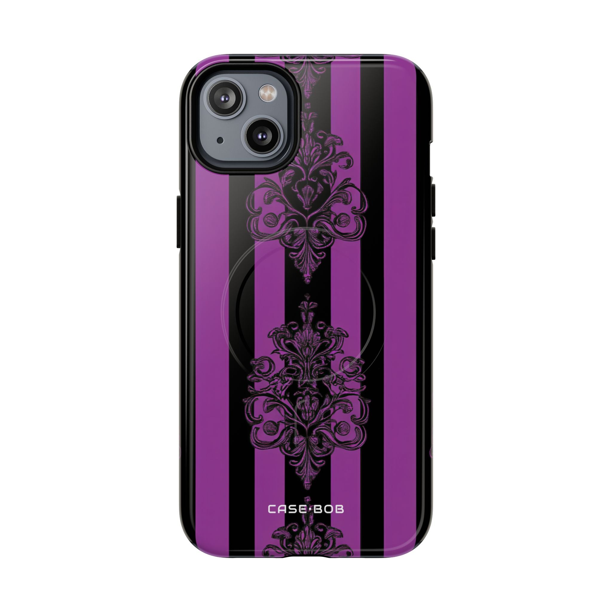 Damask Elegance Purple iPhone 14 Plus Case - Tough+