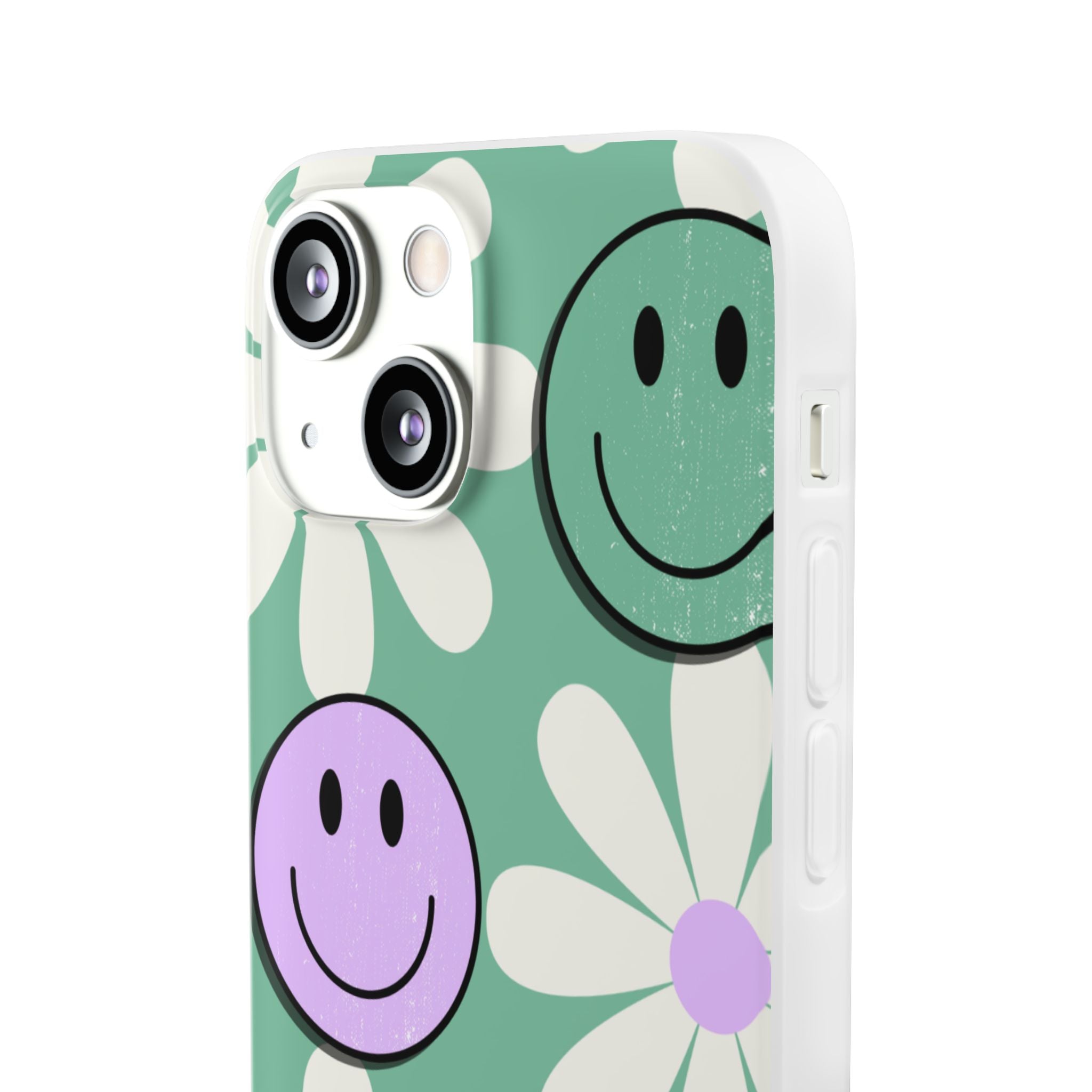 Smiley Daisy Glow iPhone 13 mini Cover - Blød