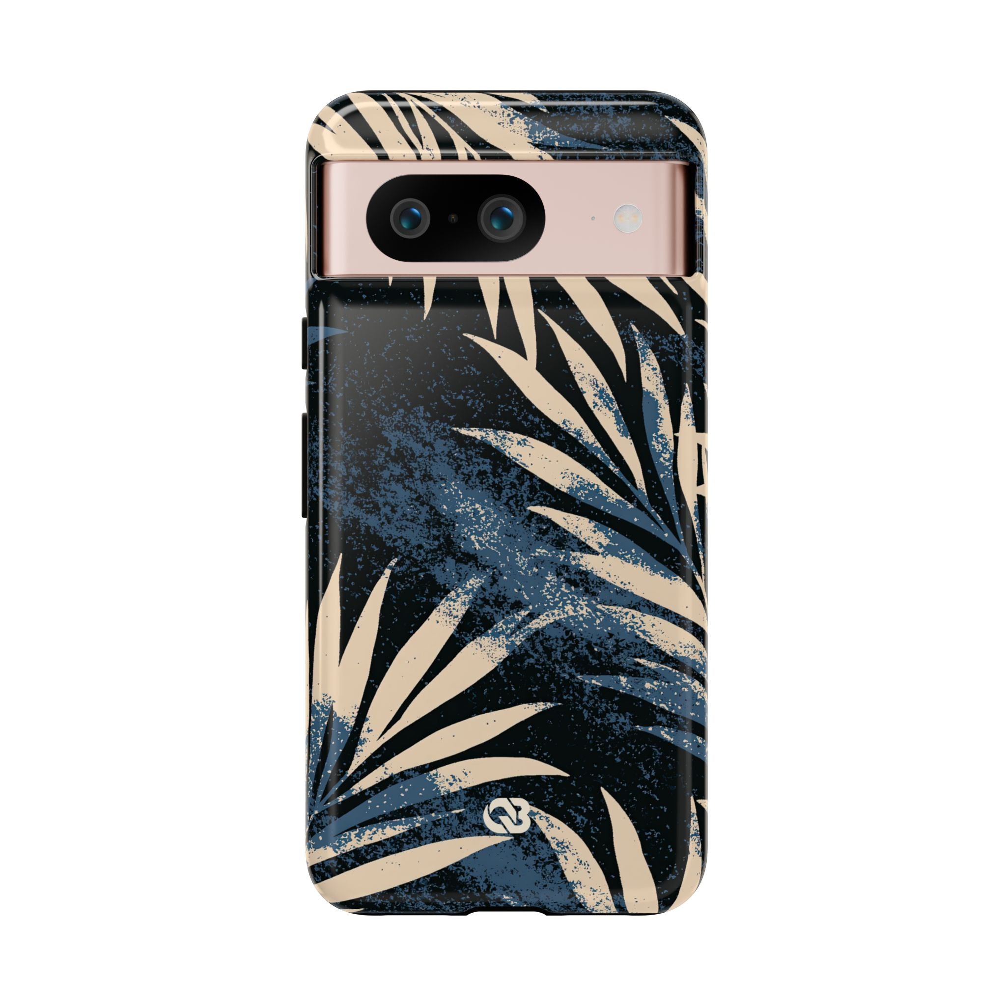 Blue Tough Phone Case for Google Pixel - Midnight Indigo Palm