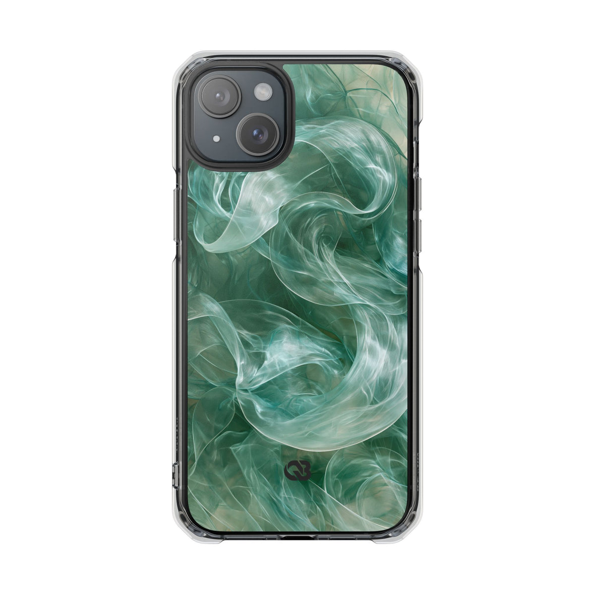 Translucent Aqua Flow · Clear Impact Magnetic Phone Case for iPhone · Teal