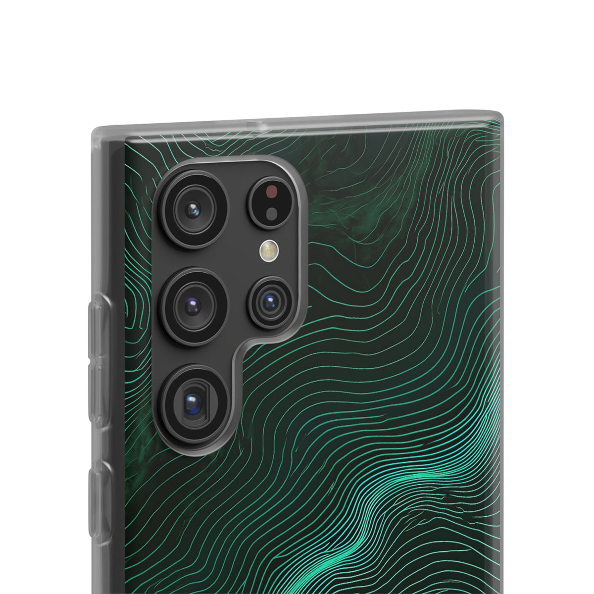Teal Lite Phone Case for Samsung - Neon Jade Contour