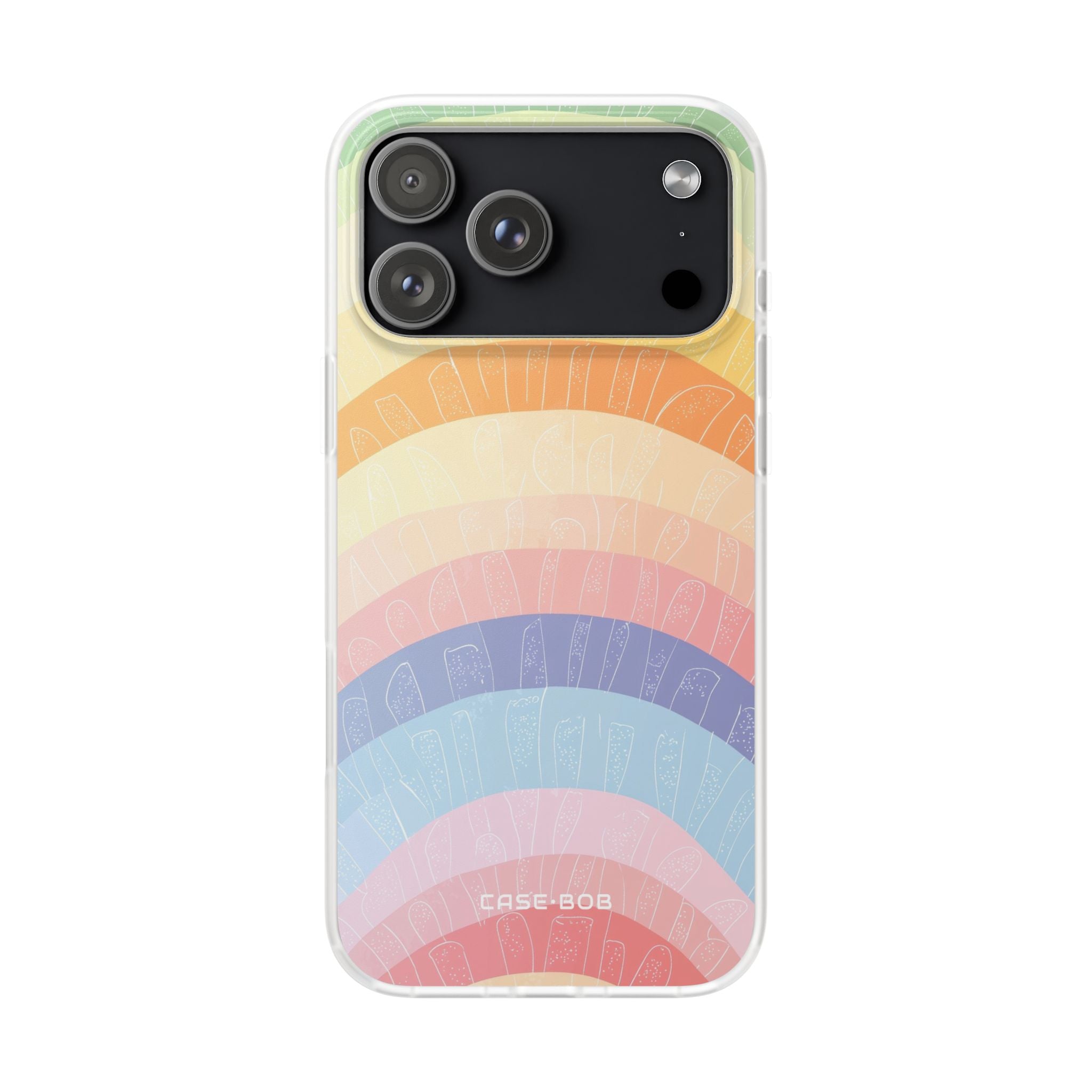 Pastel Rainbow Bands iPhone 17 Pro Max Case - Soft - CASE•BOB