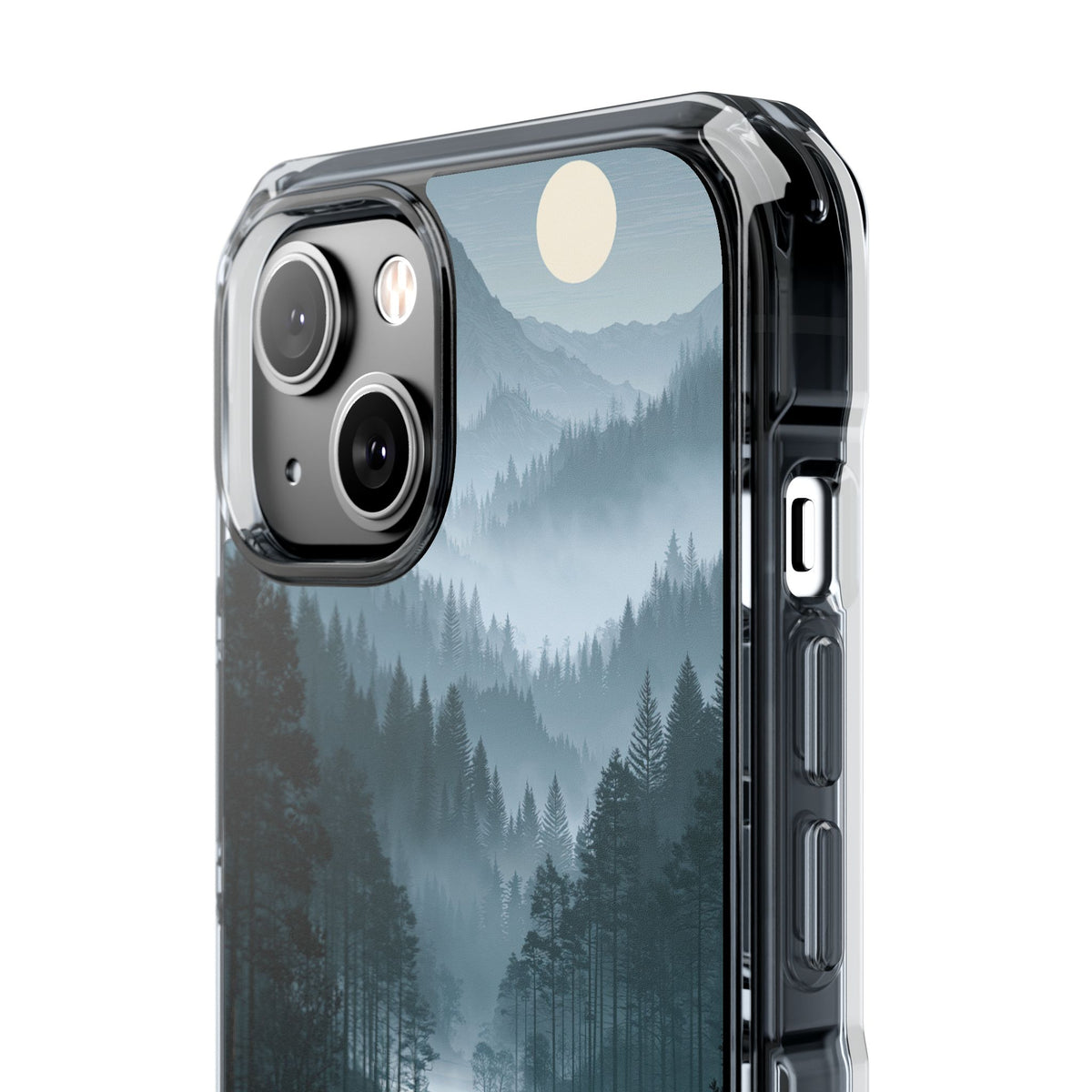 Silent Nordic Fjord · Clear Impact Magnetic Phone Case for iPhone · Blue