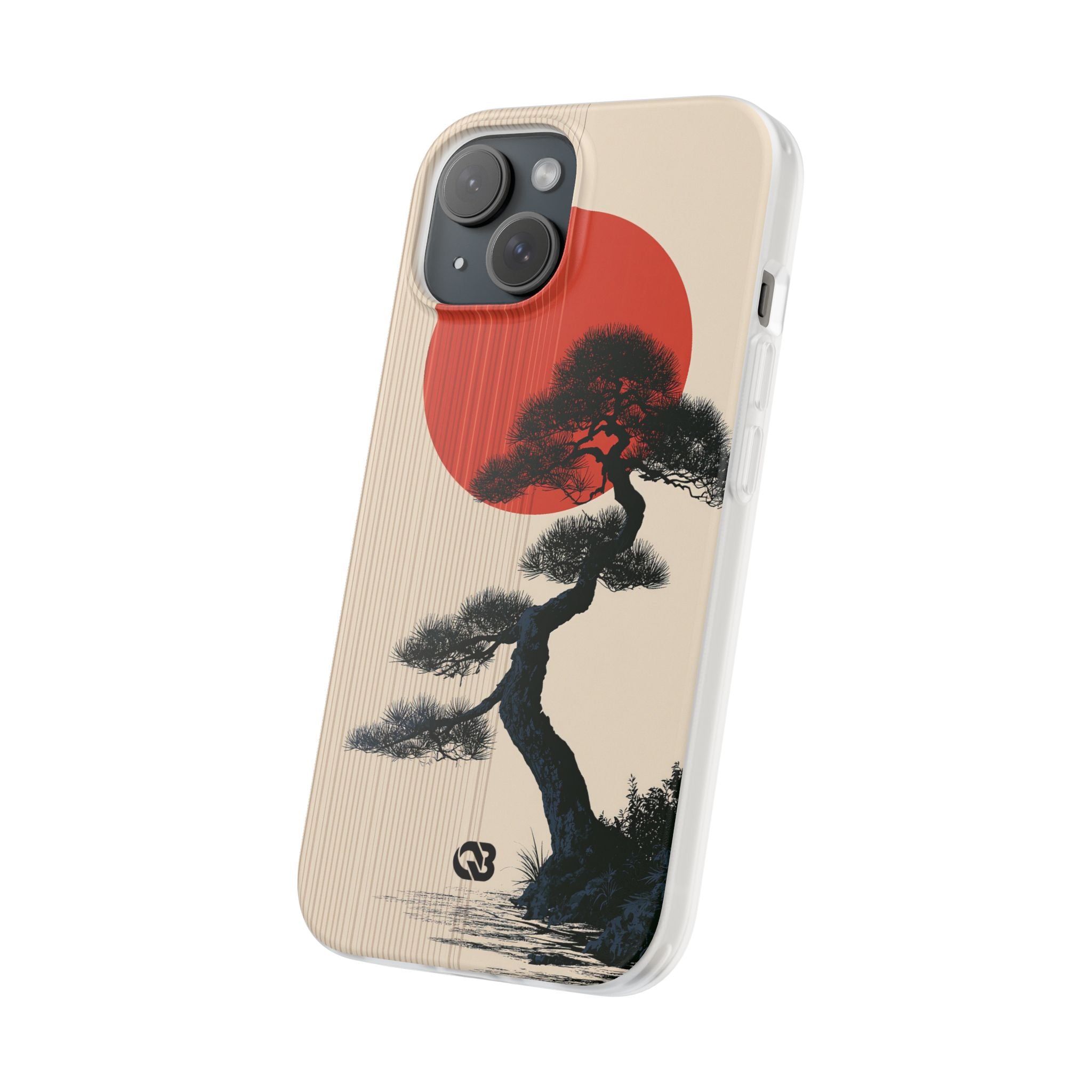 Beige Lite Phone Case for iPhone - Kyoto Crimson Pine