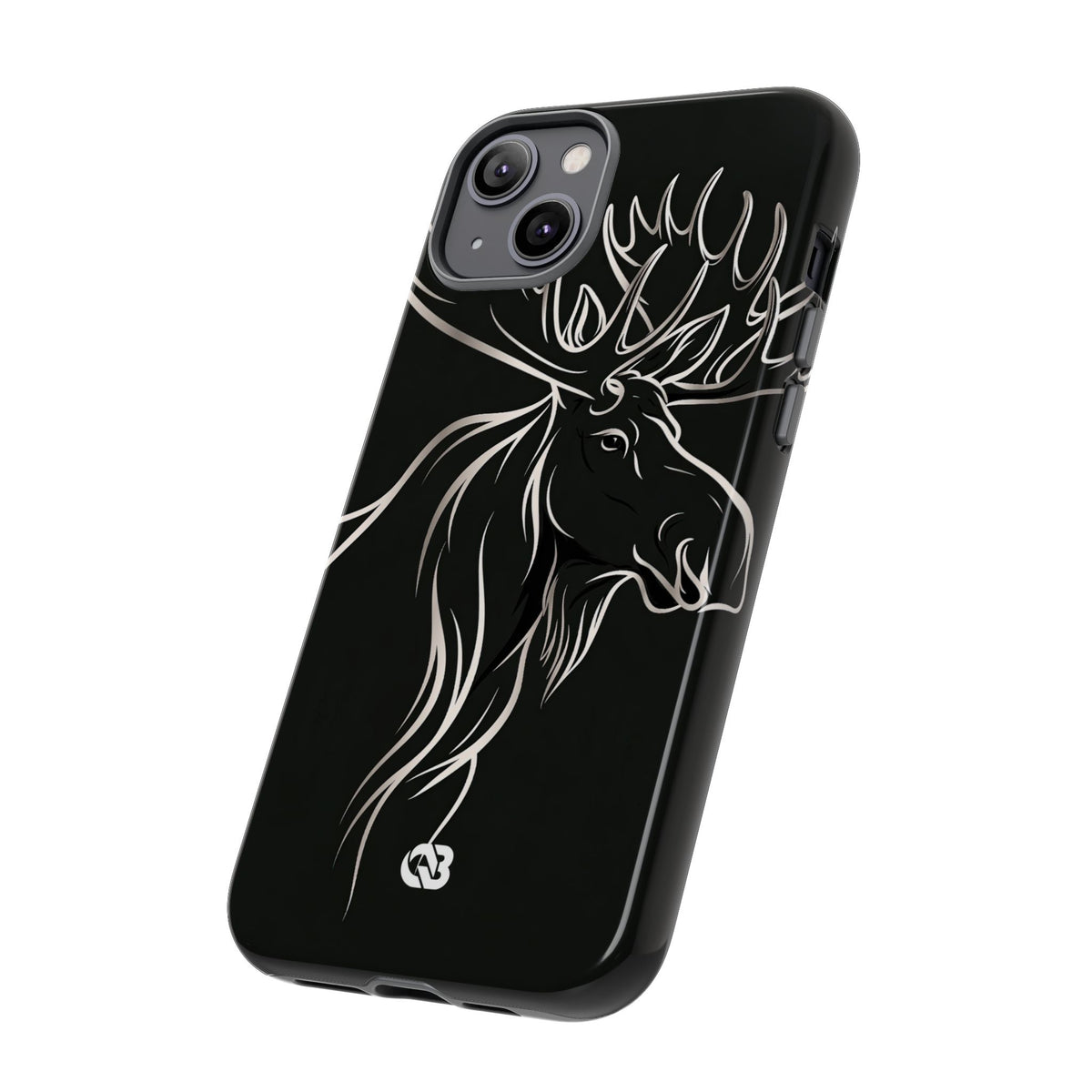 Nordic Moose Contour · Tough Phone Case for iPhone · Black