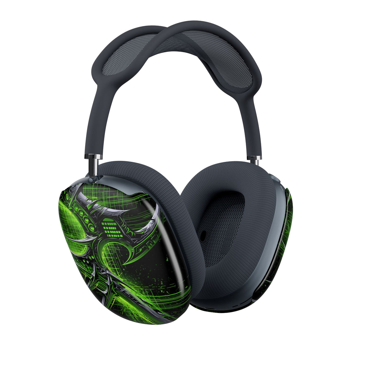 Cyber Sigil Grid · Hard Case for AirPods Max · Green