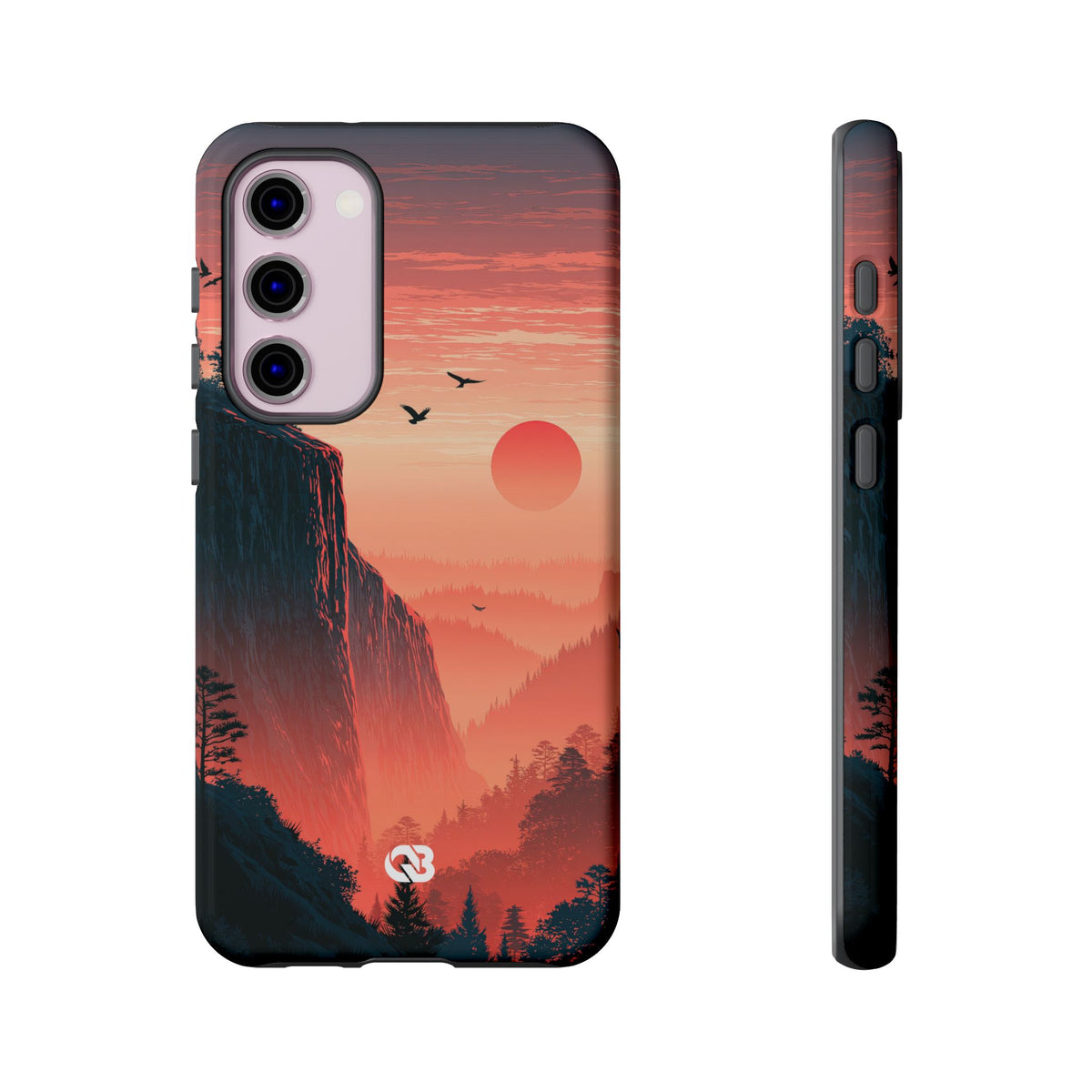 Orange Tough Phone Case for Samsung - Crimson Ridge Flight
