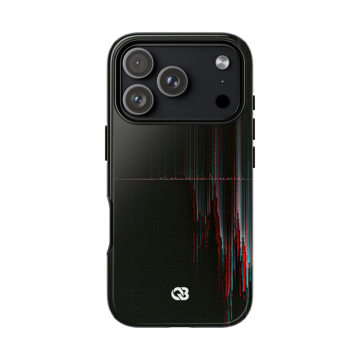 Black Tough Phone Case for iPhone - Corrupted Data Stream