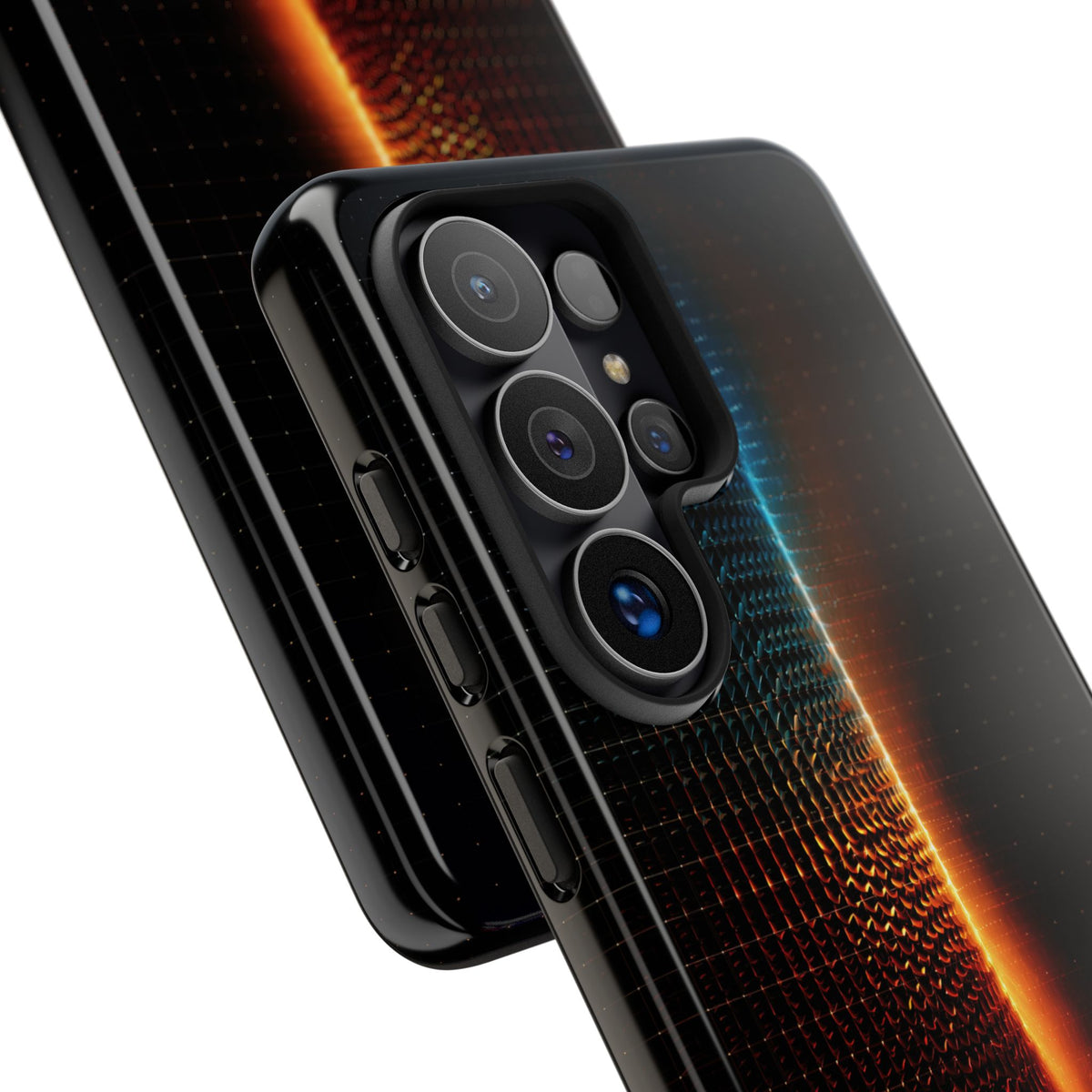 Luminous Refraction Grid · Tough Phone Case for Samsung · Black