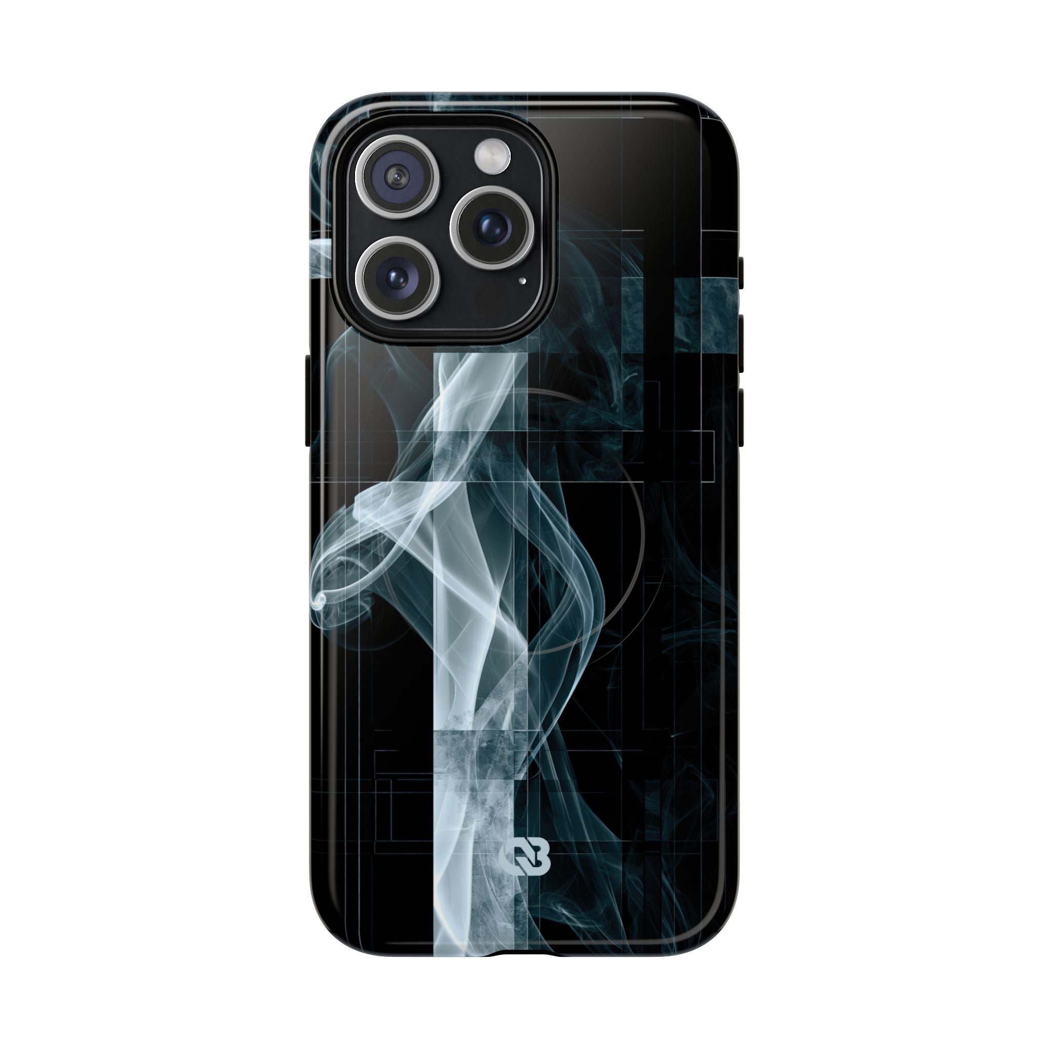 Black Tough 2.0 Magsafe Phone Case for iPhone - Arctic Vapor Grid