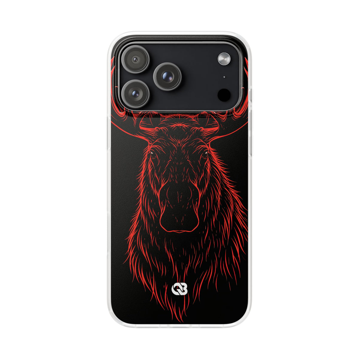 Nordic Moose Contour · Lite Phone Case for iPhone · Red