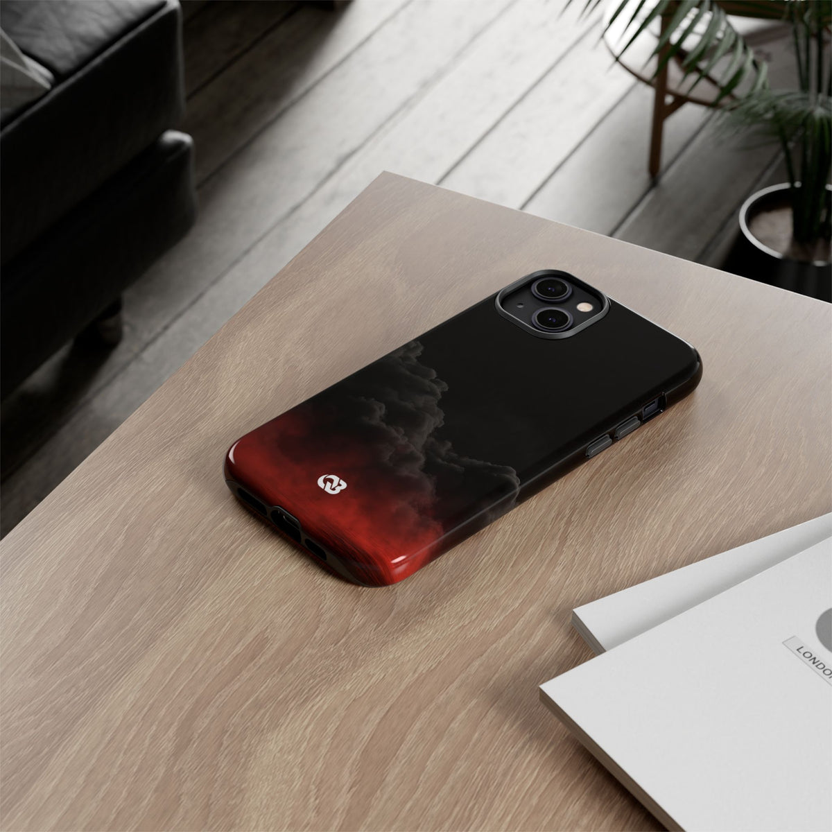 Crimson Fog Void · Tough Phone Case for iPhone · Black