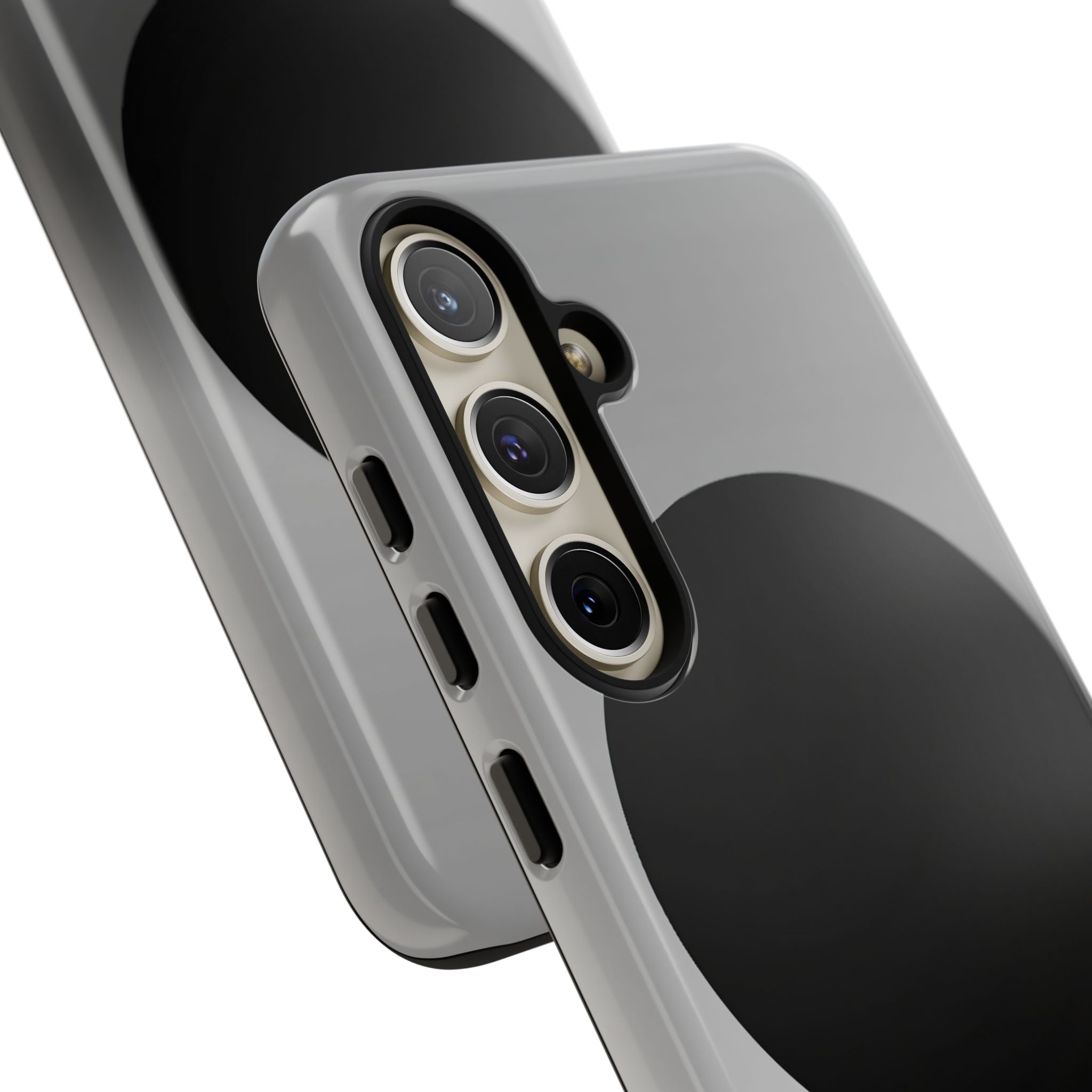 Grey Tough Phone Case for Samsung - Matte Onyx Sphere