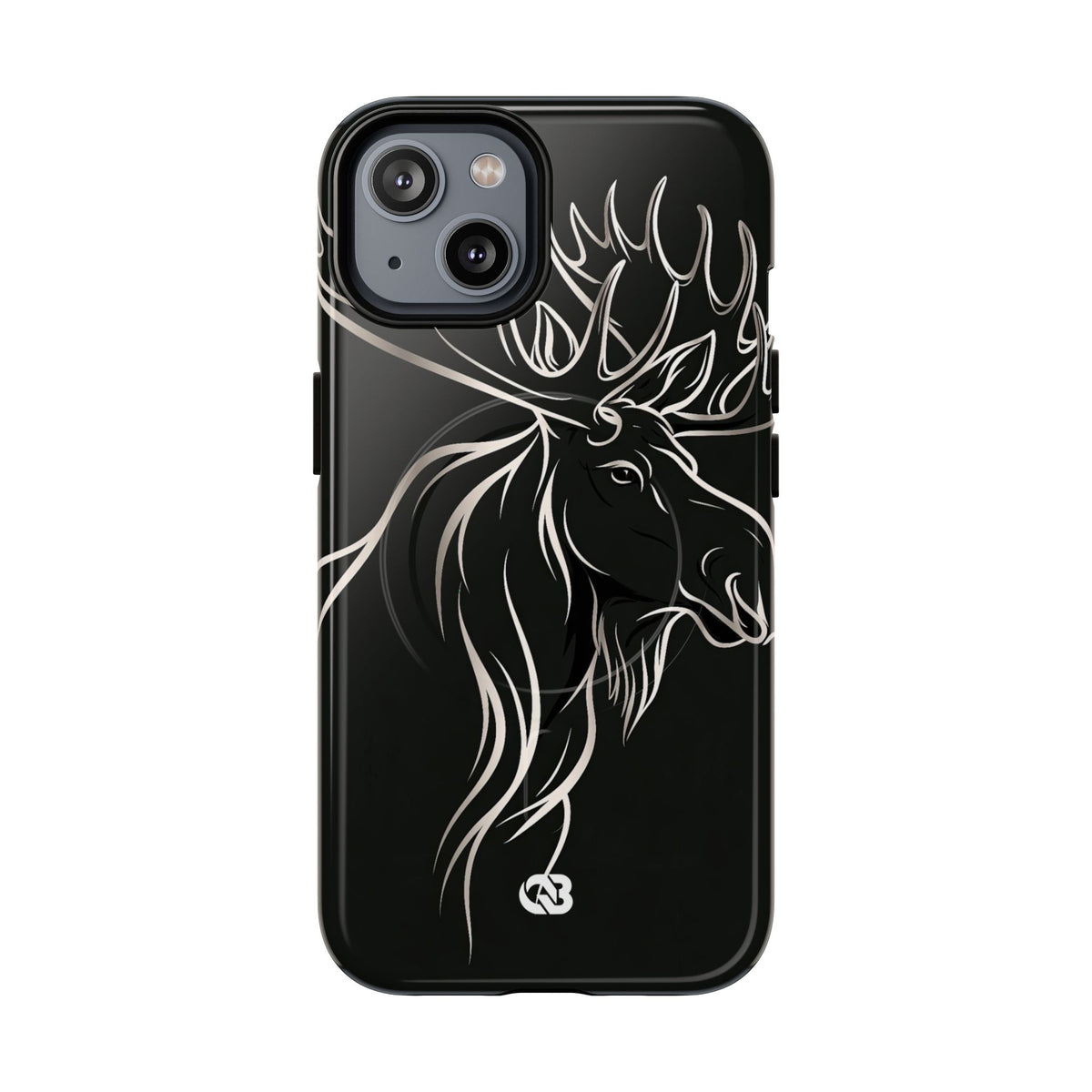Nordic Moose Contour · Tough 2.0 Magnetic Phone Case for iPhone · Black