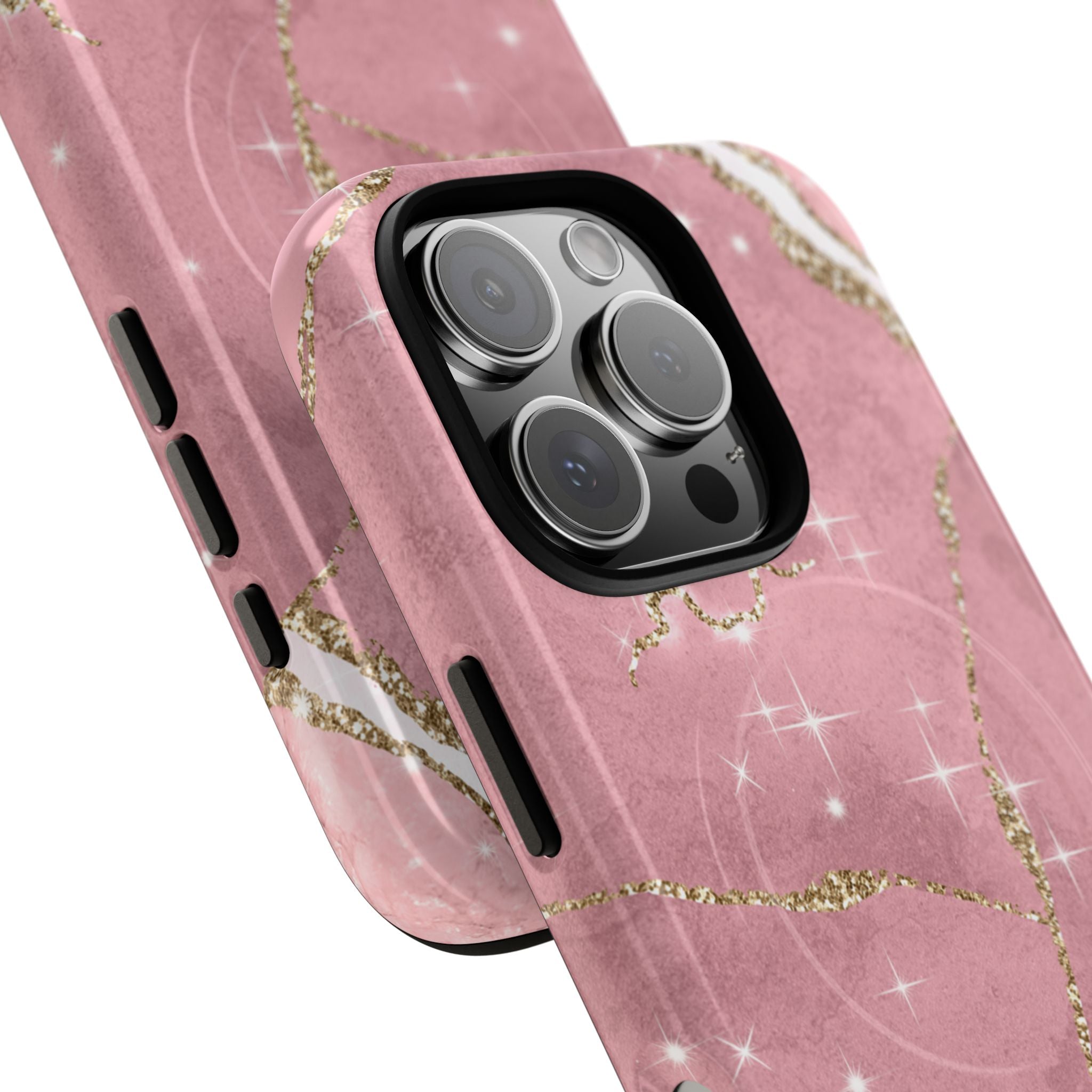 Rose Sparkle Marble · Tough+ Coque de téléphone pour iPhone · Magsafe