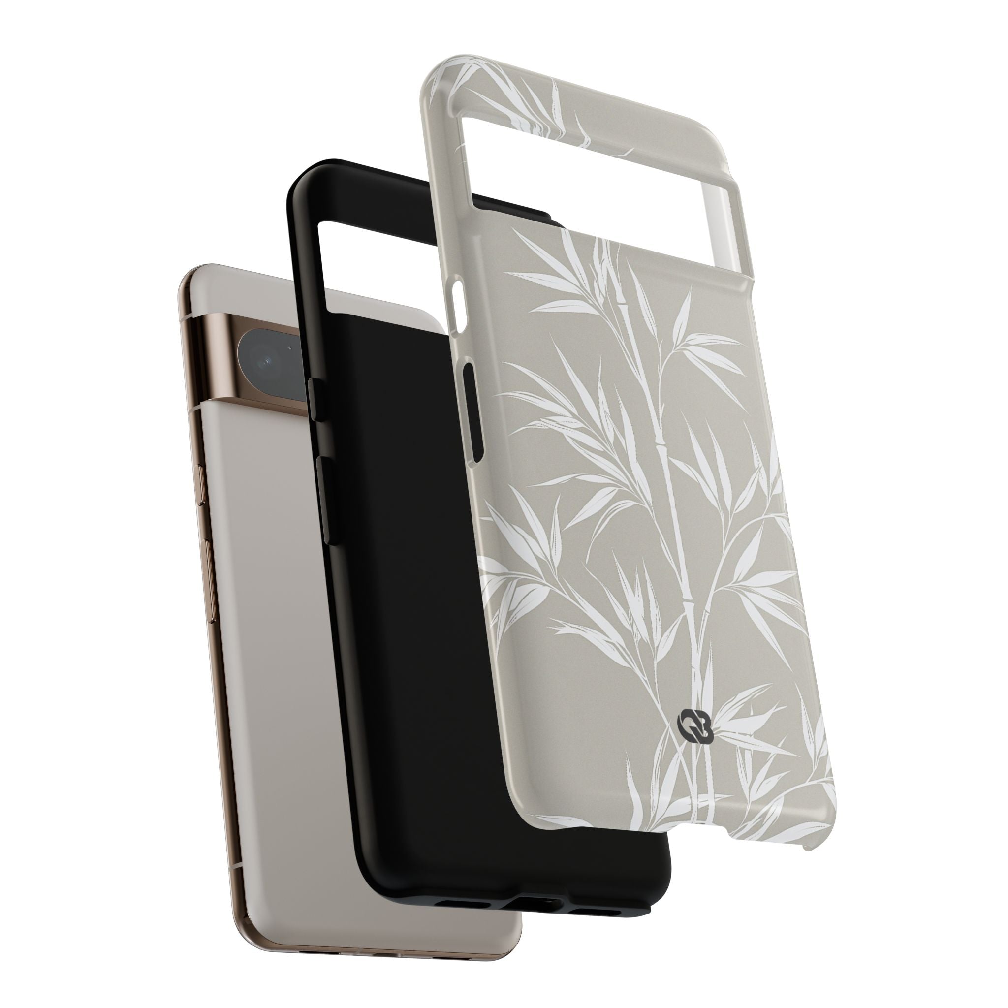 Beige Tough Phone Case for Google Pixel - Sandstone Bamboo Stalks