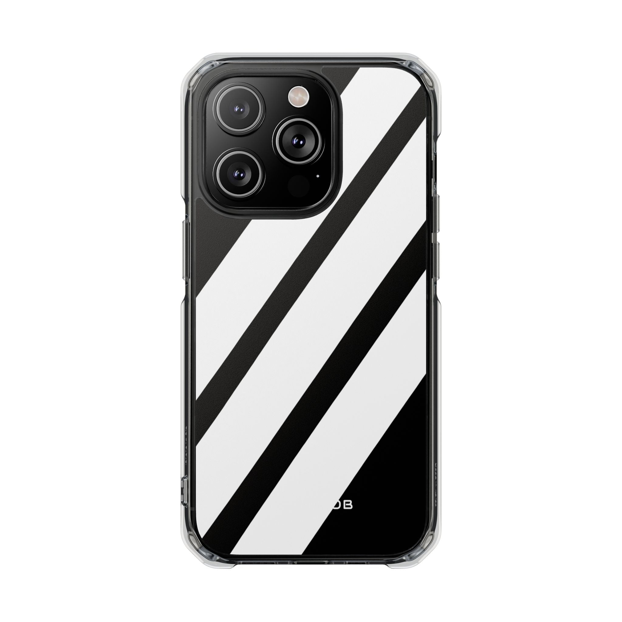 Diagonale Streifen Noir iPhone 14 Pro Case - Impact